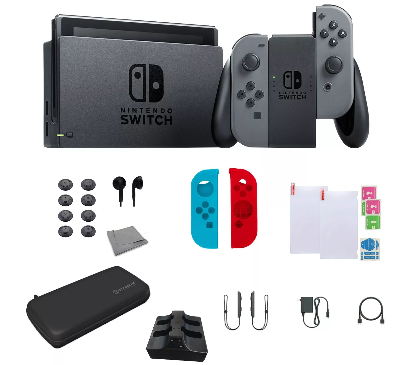 Nintendo Switch Bundle with Accessories Gray