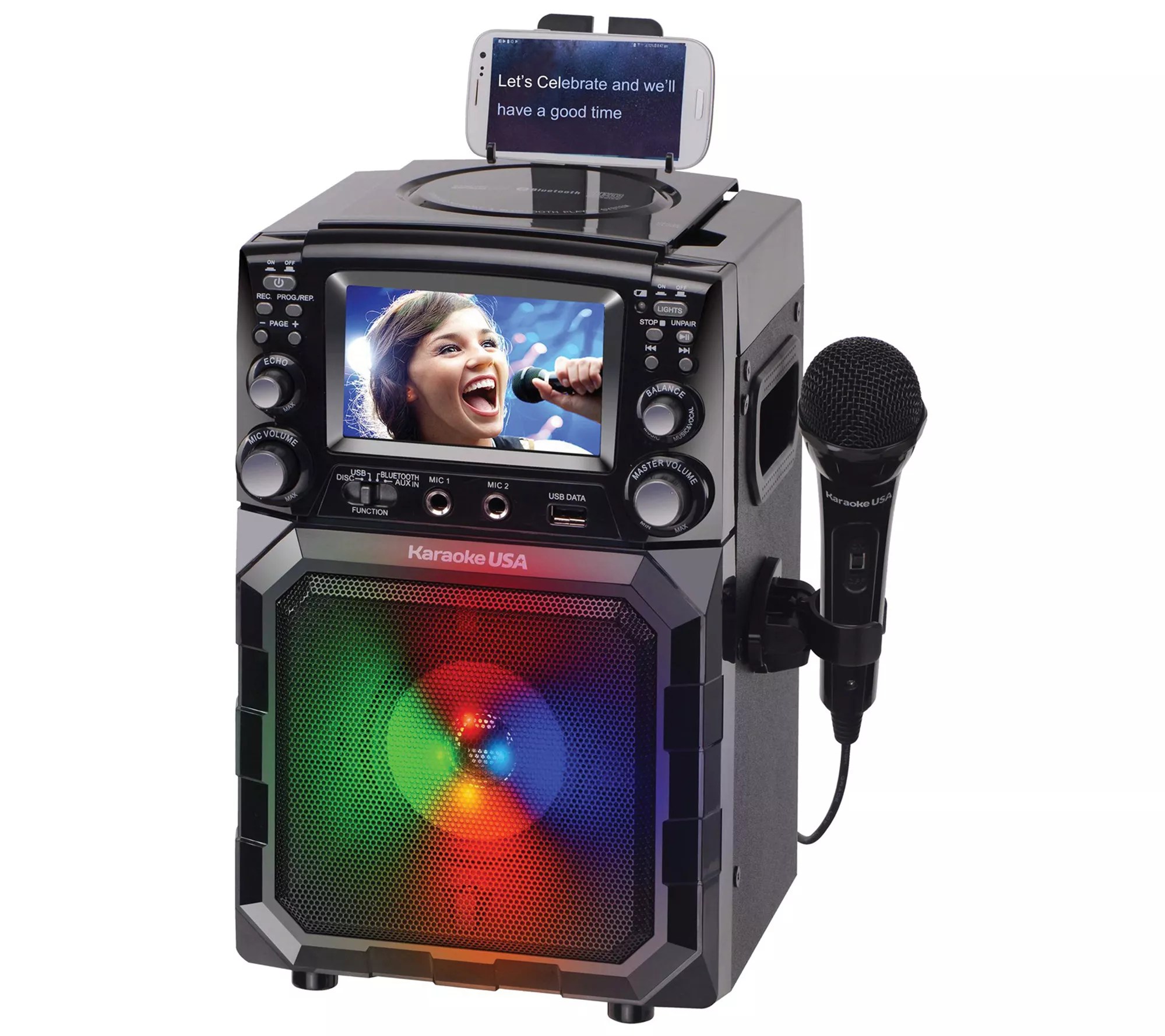 Karaoke USA GQ450 Bluetooth CDG/MP3G Karaoke Player - QVC.com
