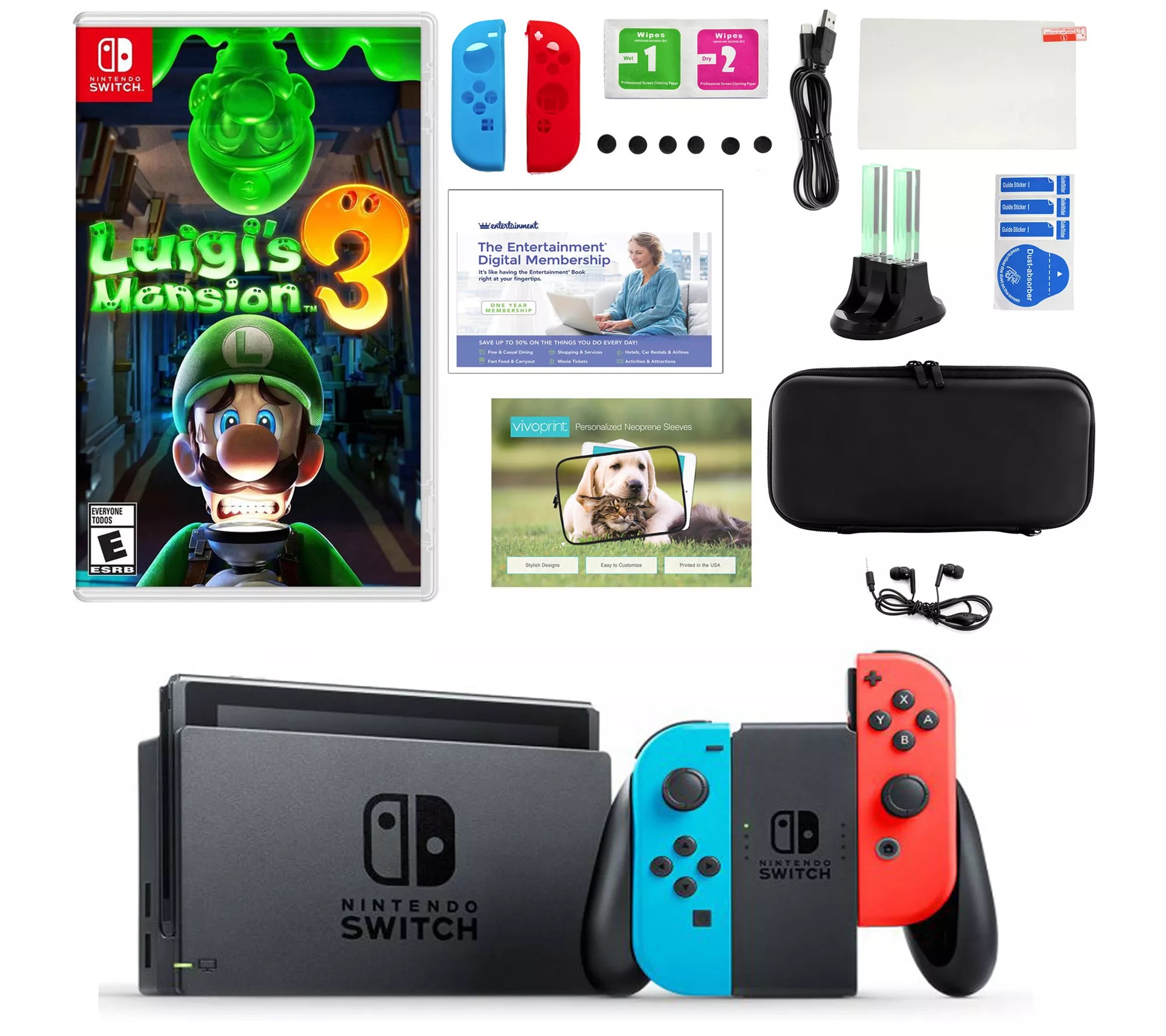 Nintendo Switch Animal Crossing Bundle w/ LuigiMansion 3