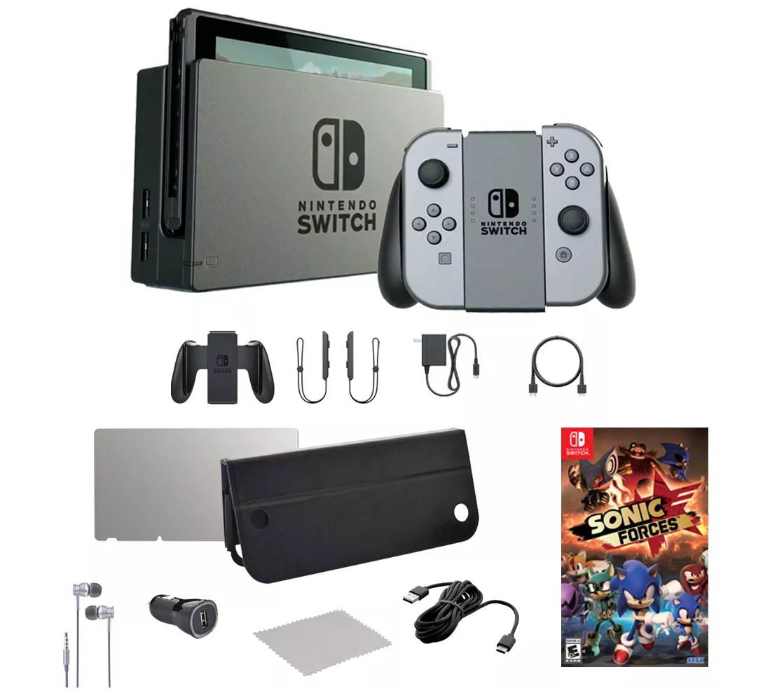 Nintendo Switch Console with Sonic Forces Game& Accessories