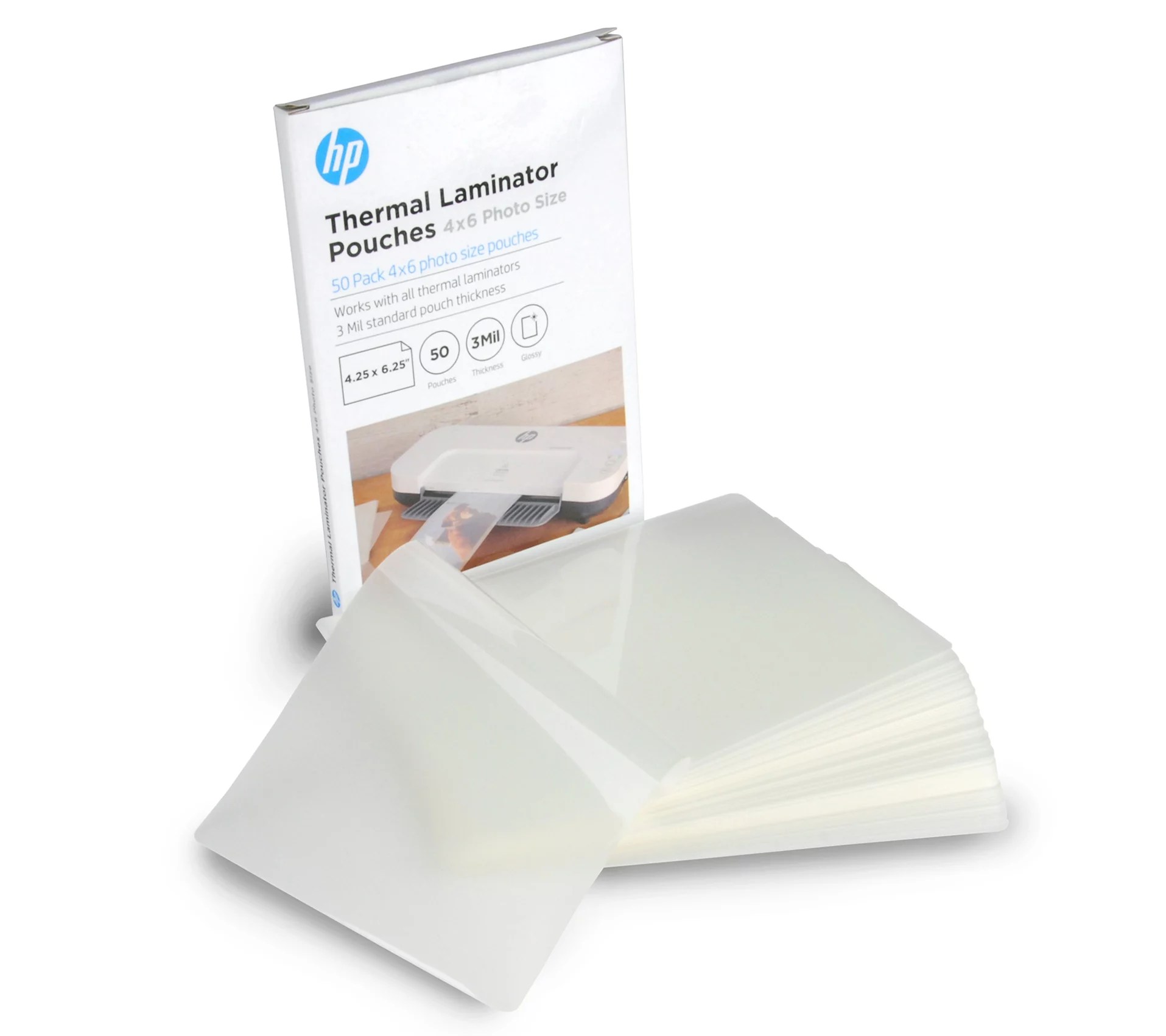HP 4" x 6" Laminator Pouch 50 Pack
