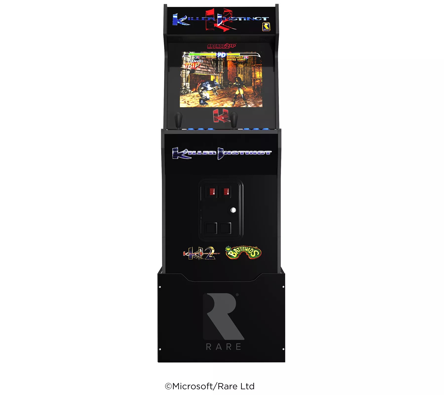 Arcade1Up Killer Instinct Arcade w/ Riser & Stool (5 Games)