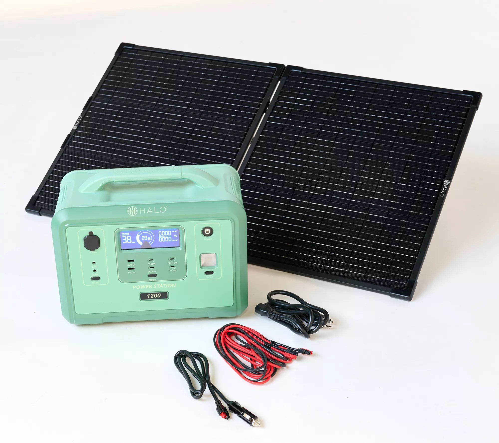 HALO 1200Wh Power Station w/ 13 Outlets & 100W Solar Panel - QVC.com