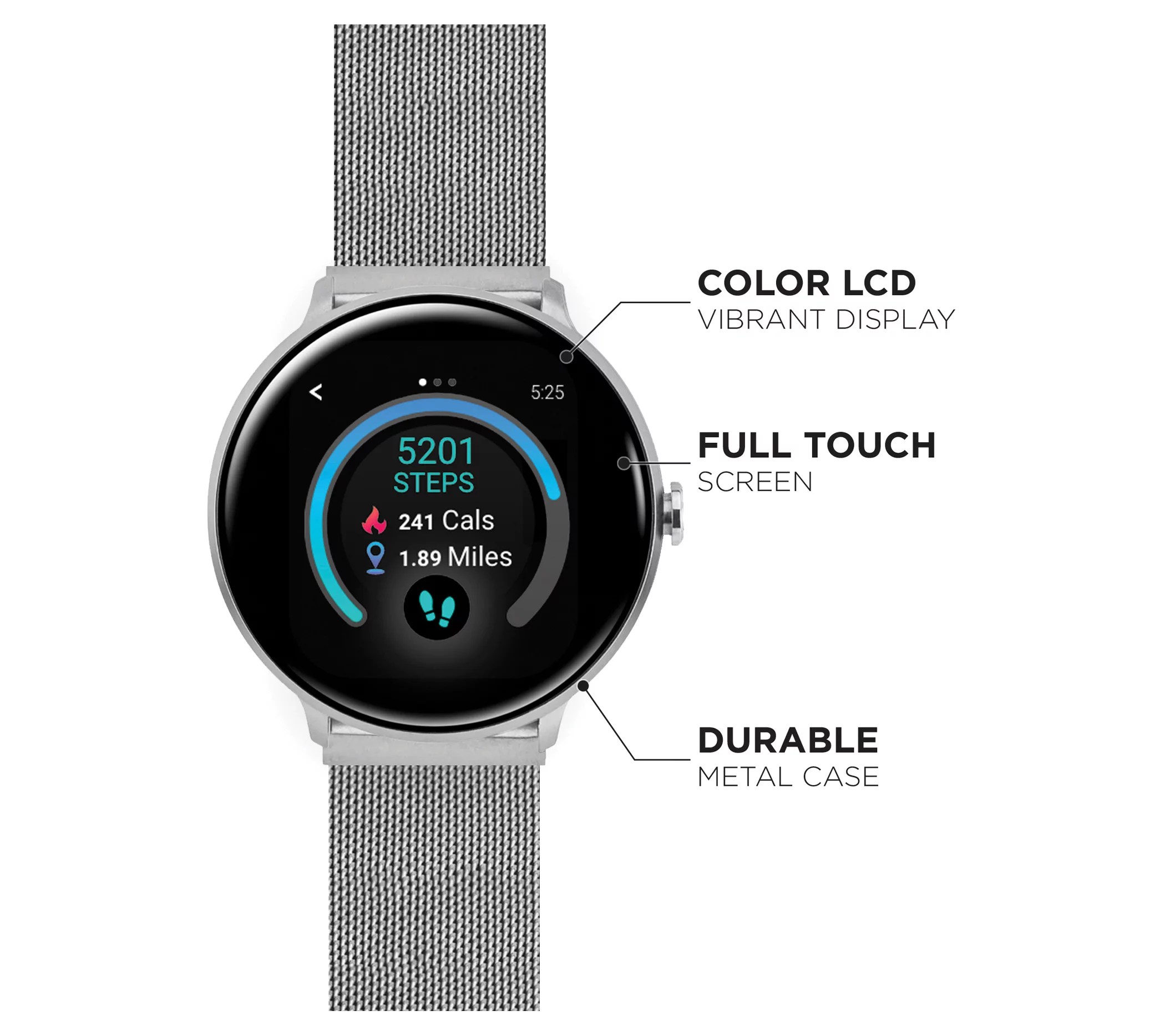 iTouch Sport 3 Fitness Smartwatch with Mesh Str ap