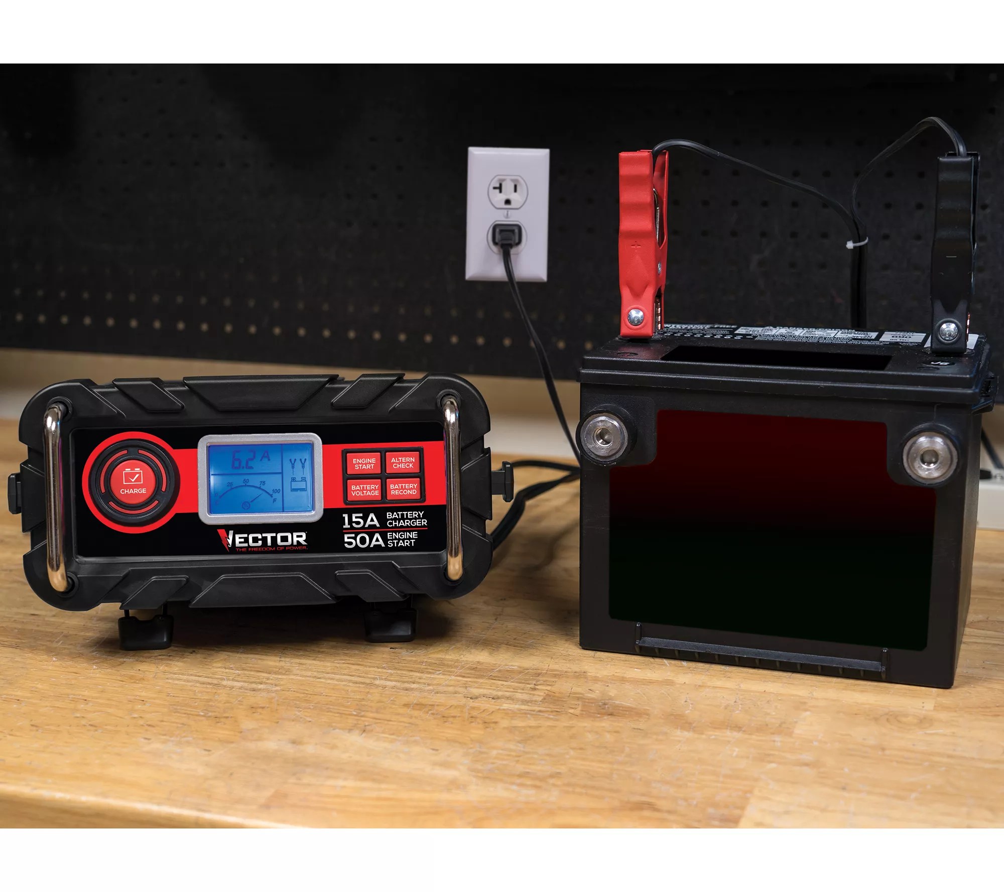 Vector BC15BV 15 Amp 12V Battery Charger w/ Engine Start