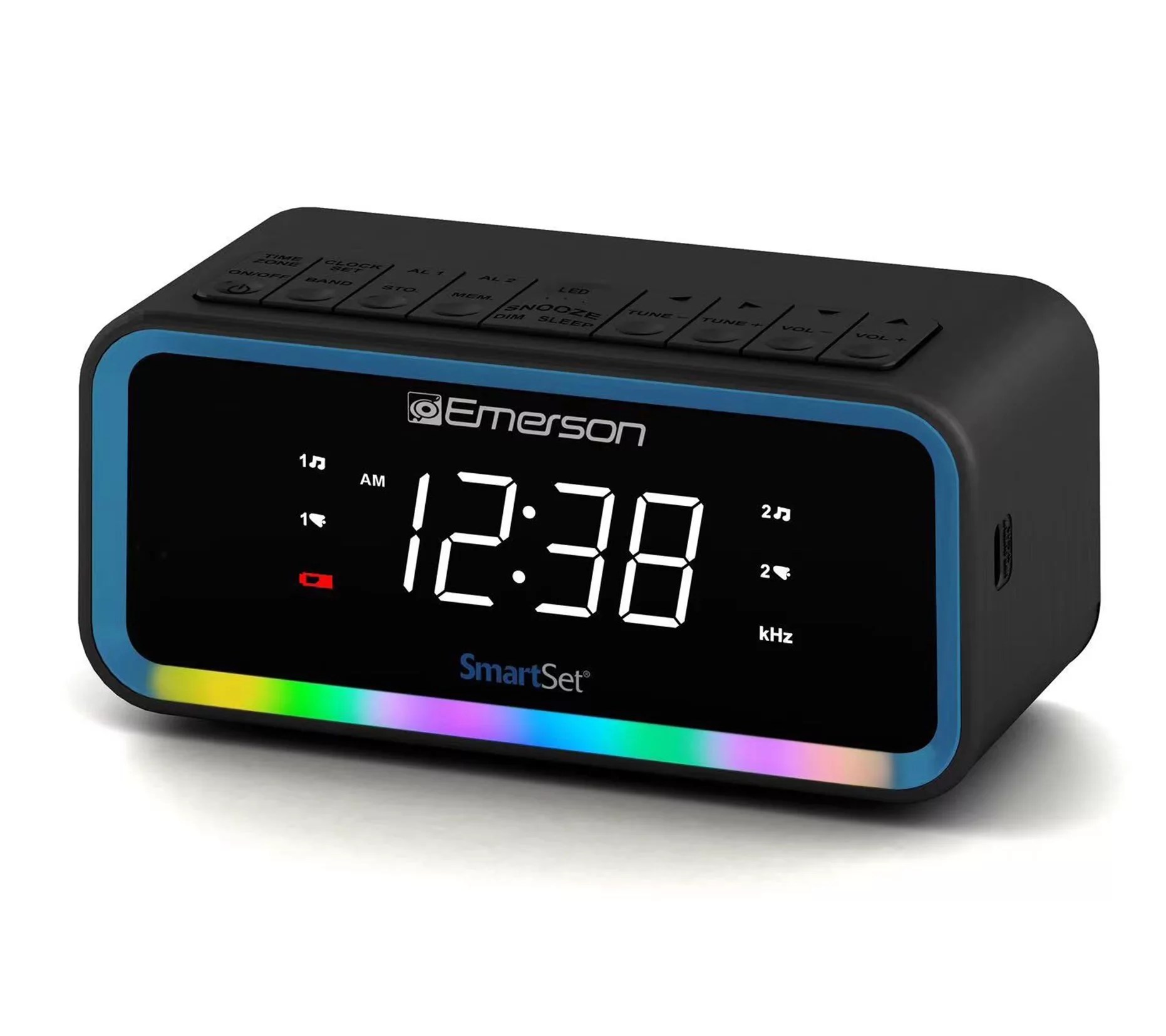 Emerson SmartSet 0.9" LED Dual Alarm Clock Radio w/ AM/FM