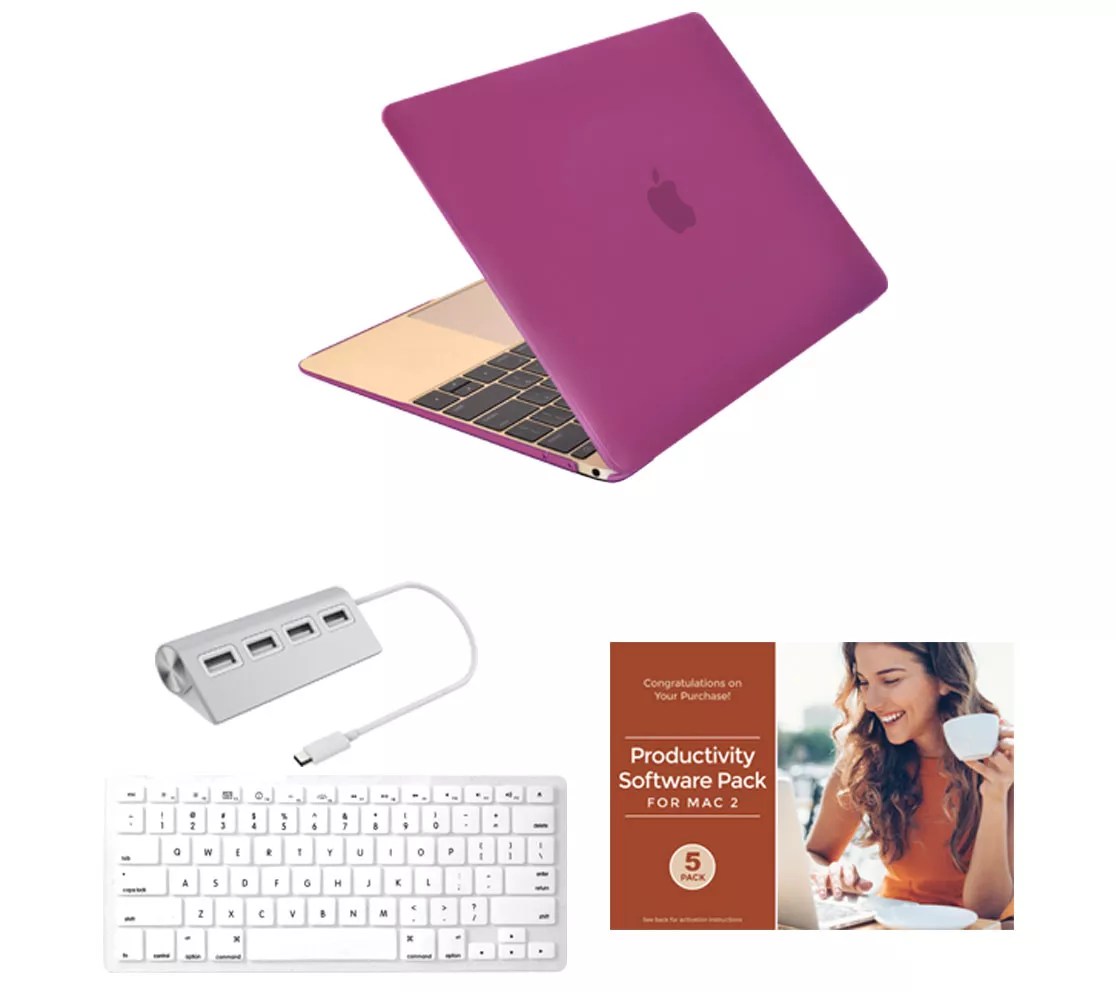 Apple MacBook 12" Retina 256GB Laptop w/ Clip Case and Accessories