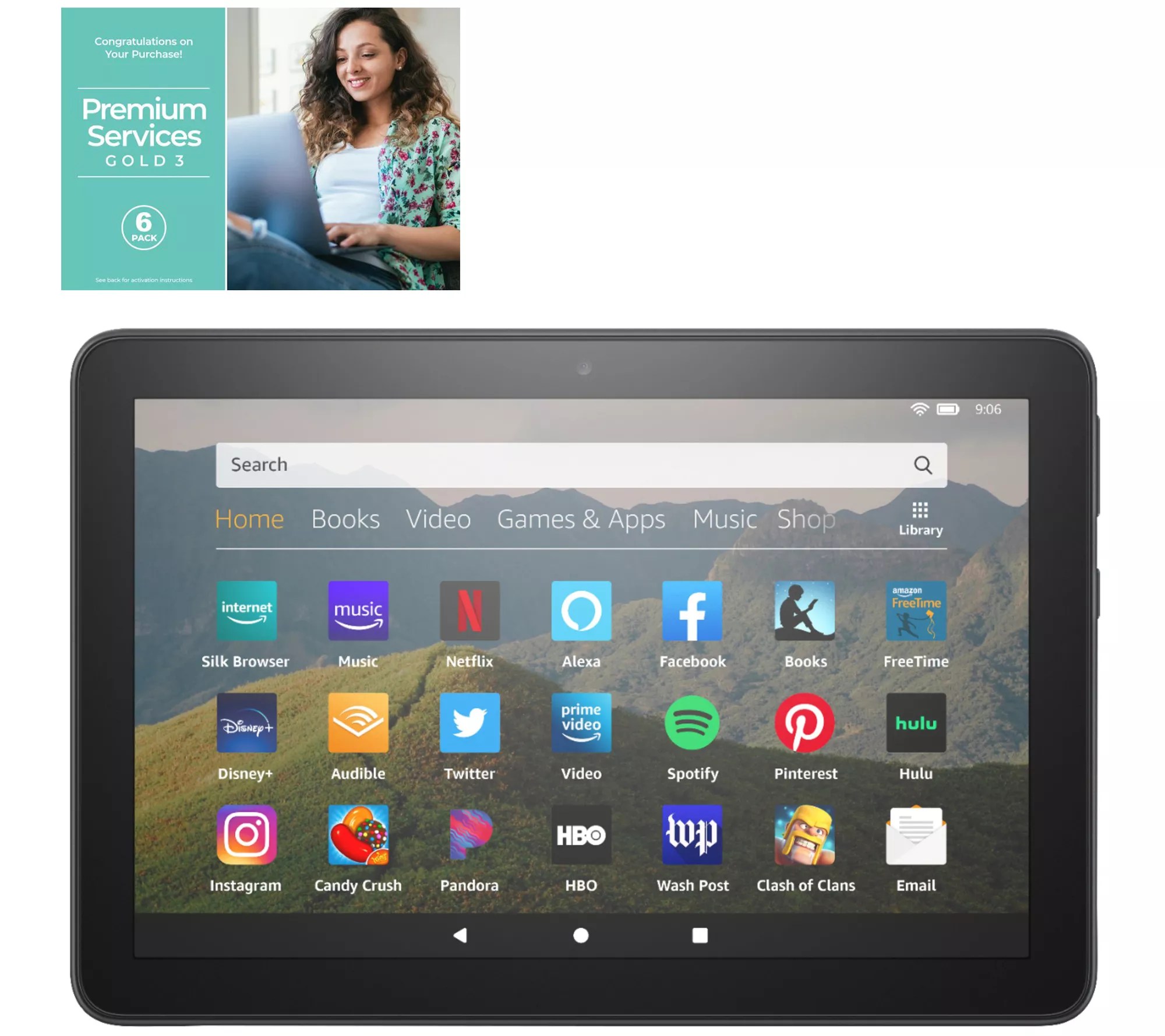 Amazon Fire HD 8 Tablet 32GBw/ Voucher