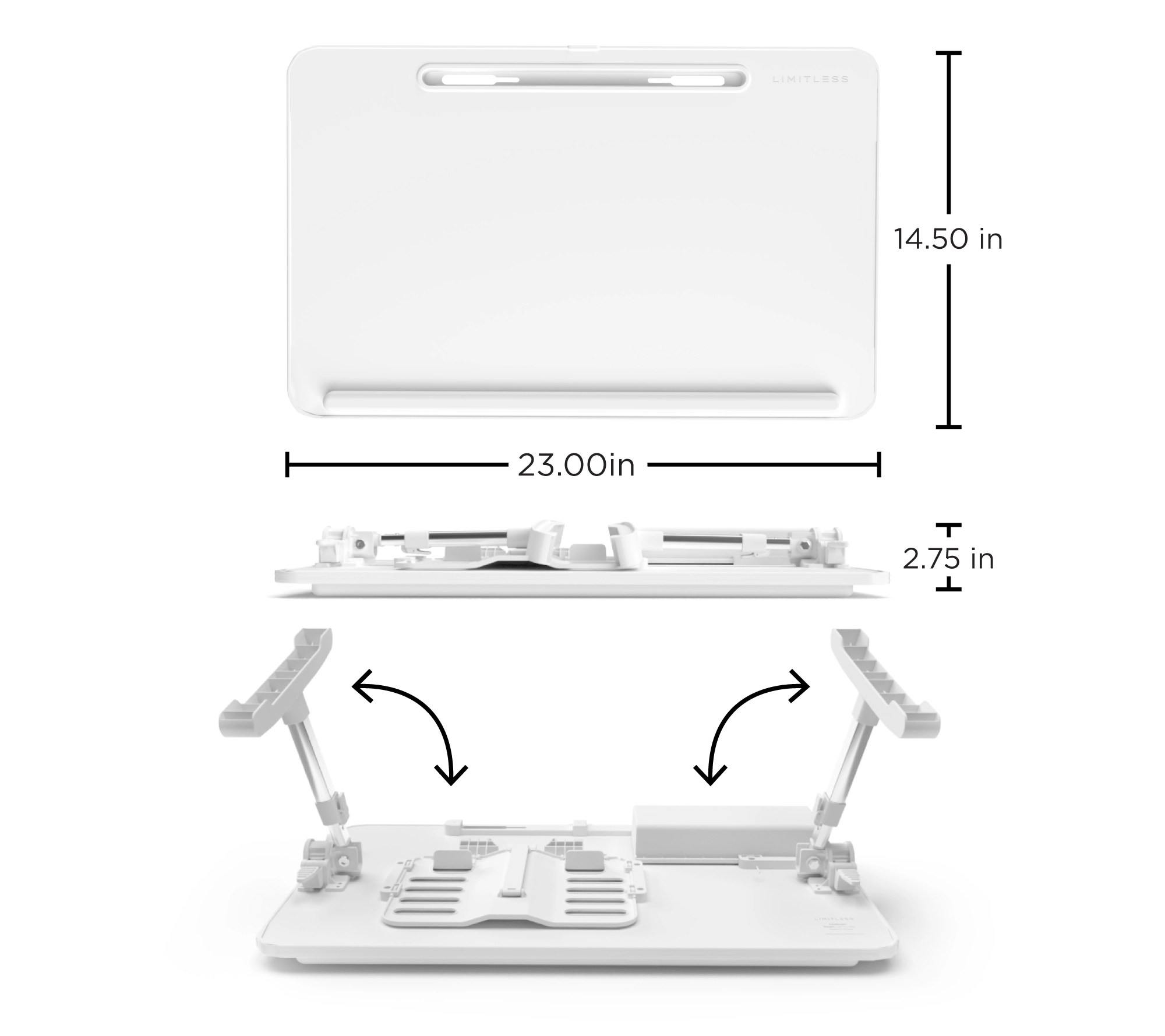 (QVC) Total Desk Portable Organizing Desk with Adjustable Stand