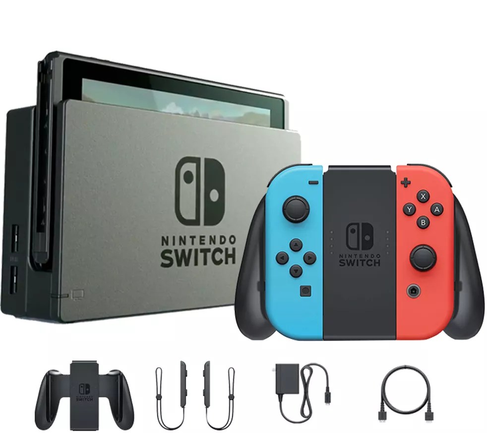 Nintendo Switch Console with Mario Kart 8 and Accessories