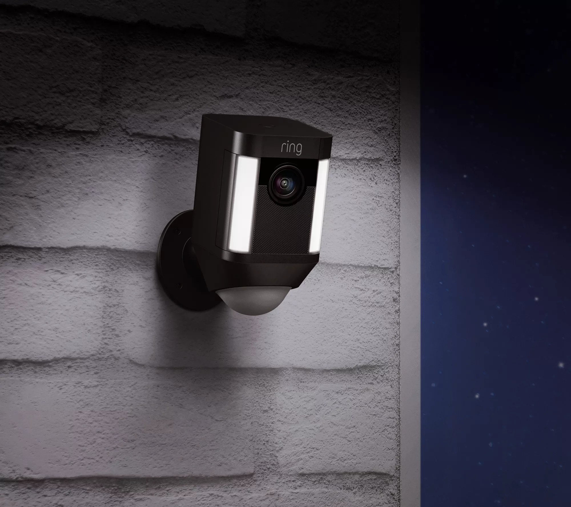 Ring Wireless Spotlight Camera with Ring Assist+ & Metal Yard Sign