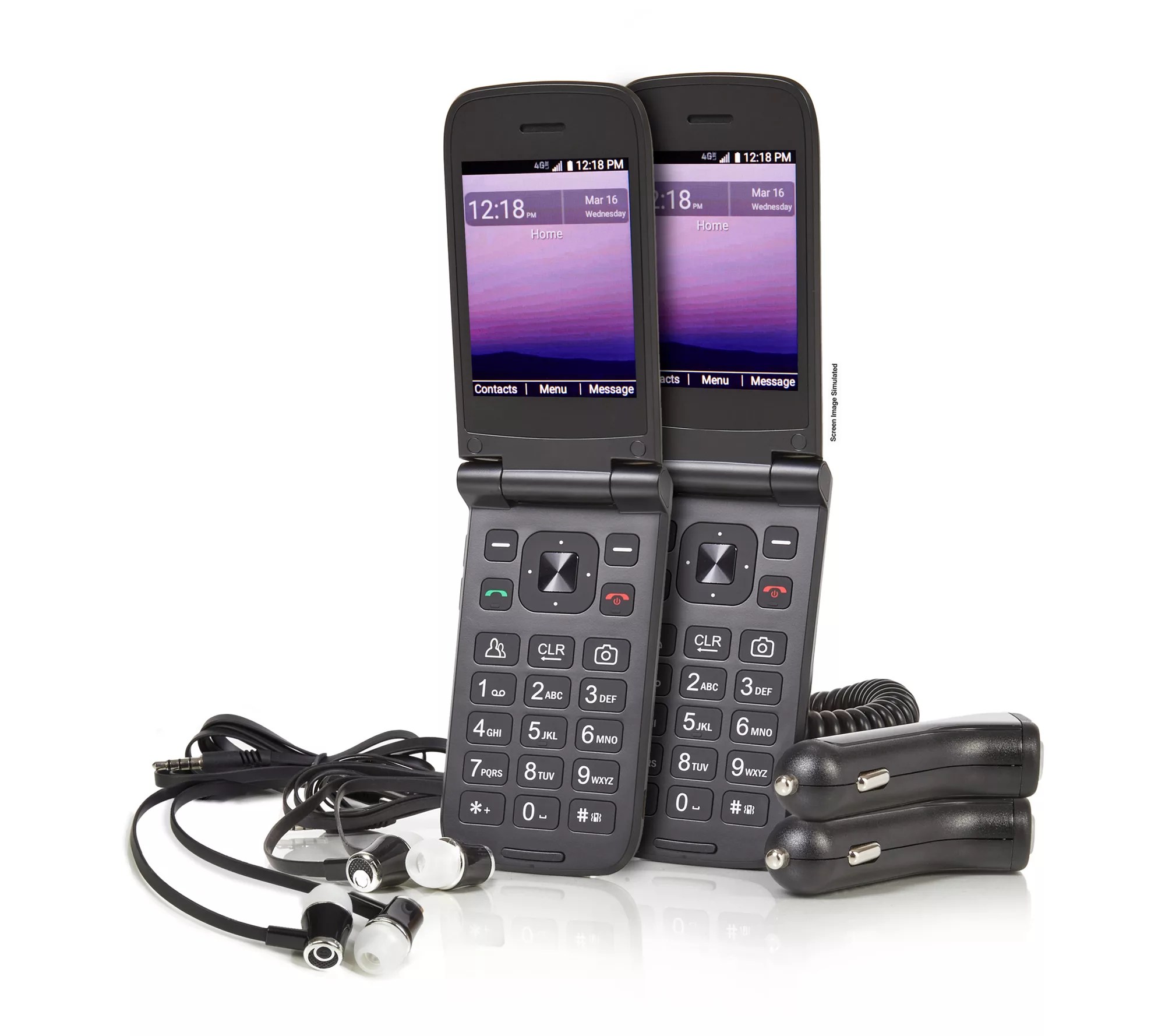 Tracfone Orbic Journey V Phone 2Pack with 1200 Talk/Text/Data