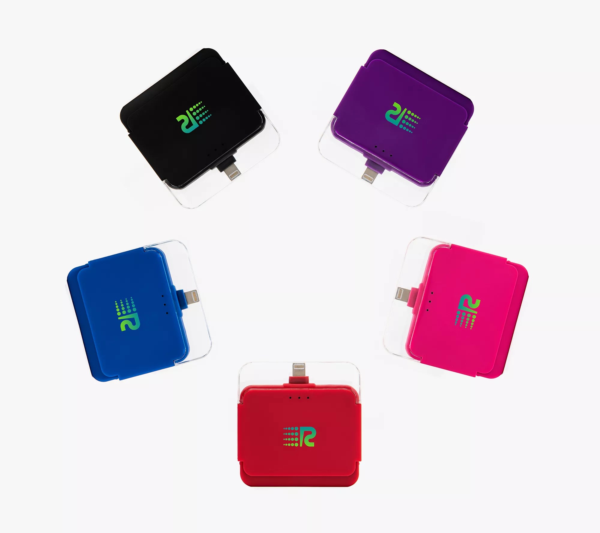 Rush Charge Set of 2 2000 mAh Portable Chargers