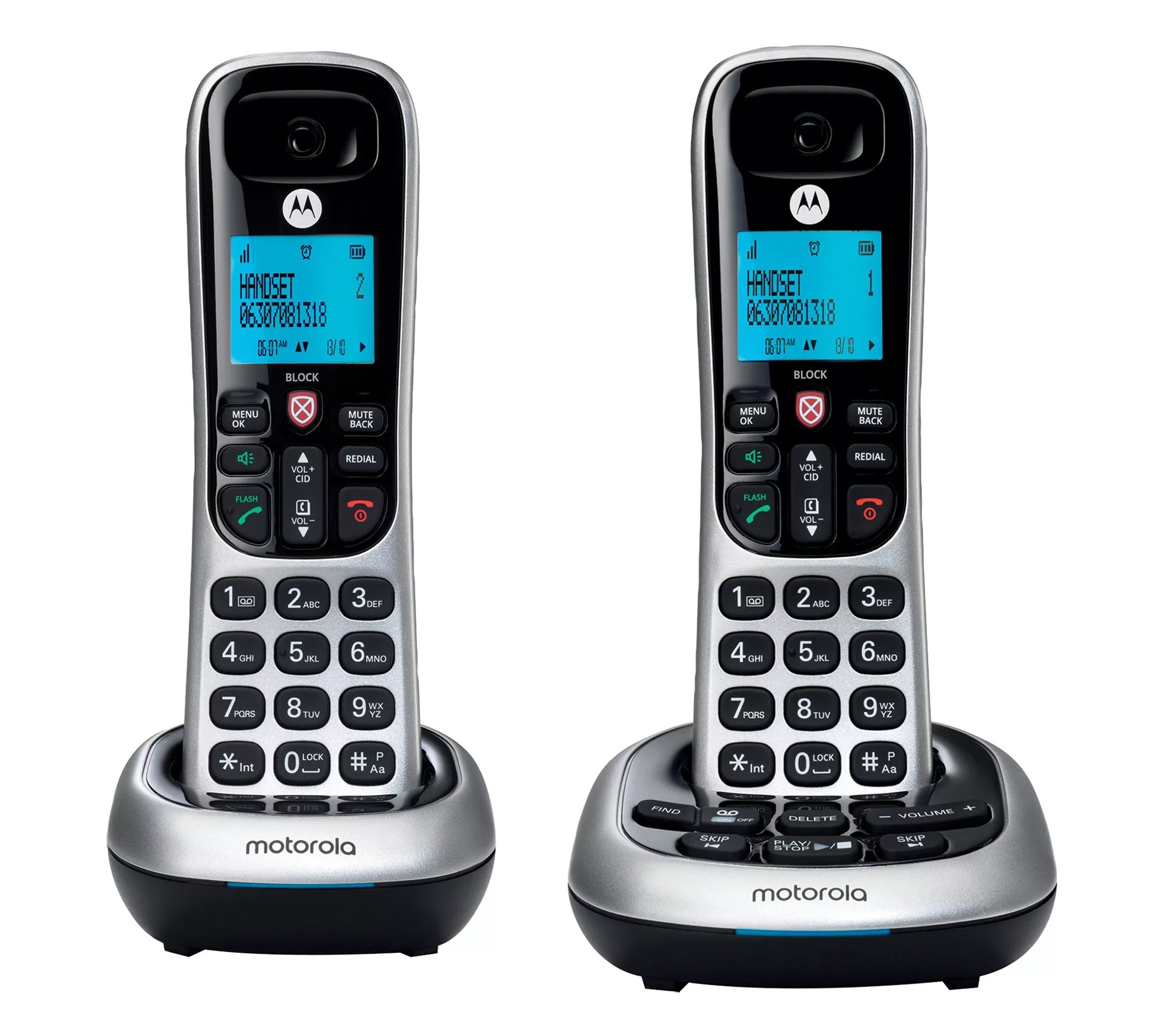 Motorola CD4 Series Cordless Phone Set of 2