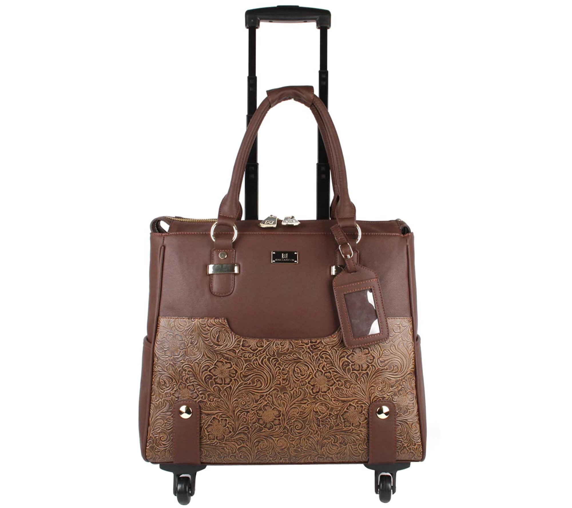 Karla Hanson Floral Print Rolling CarryOn Luggage Virginia