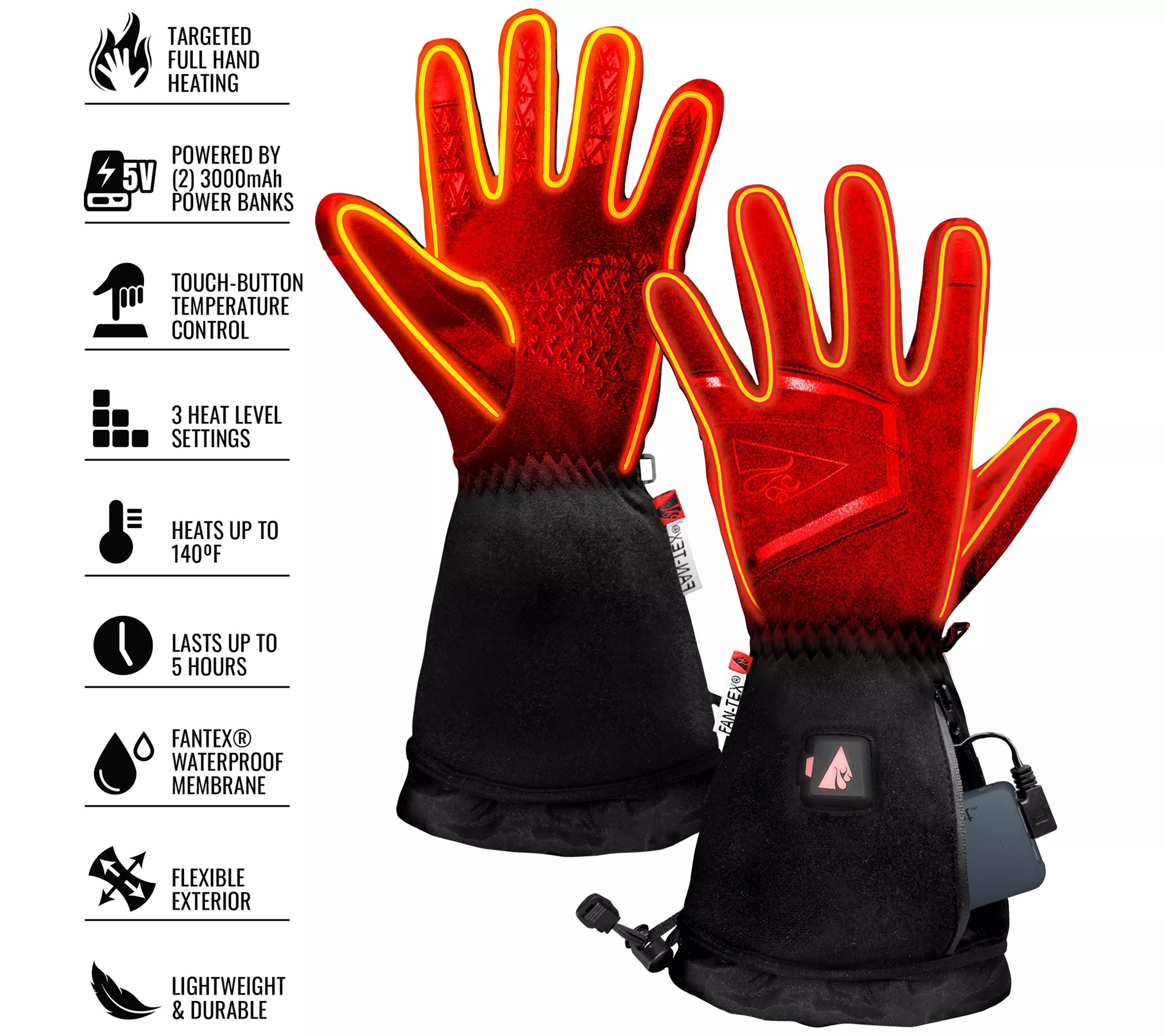 ActionHeat Men's 5V Battery Heated Featherweight Glove