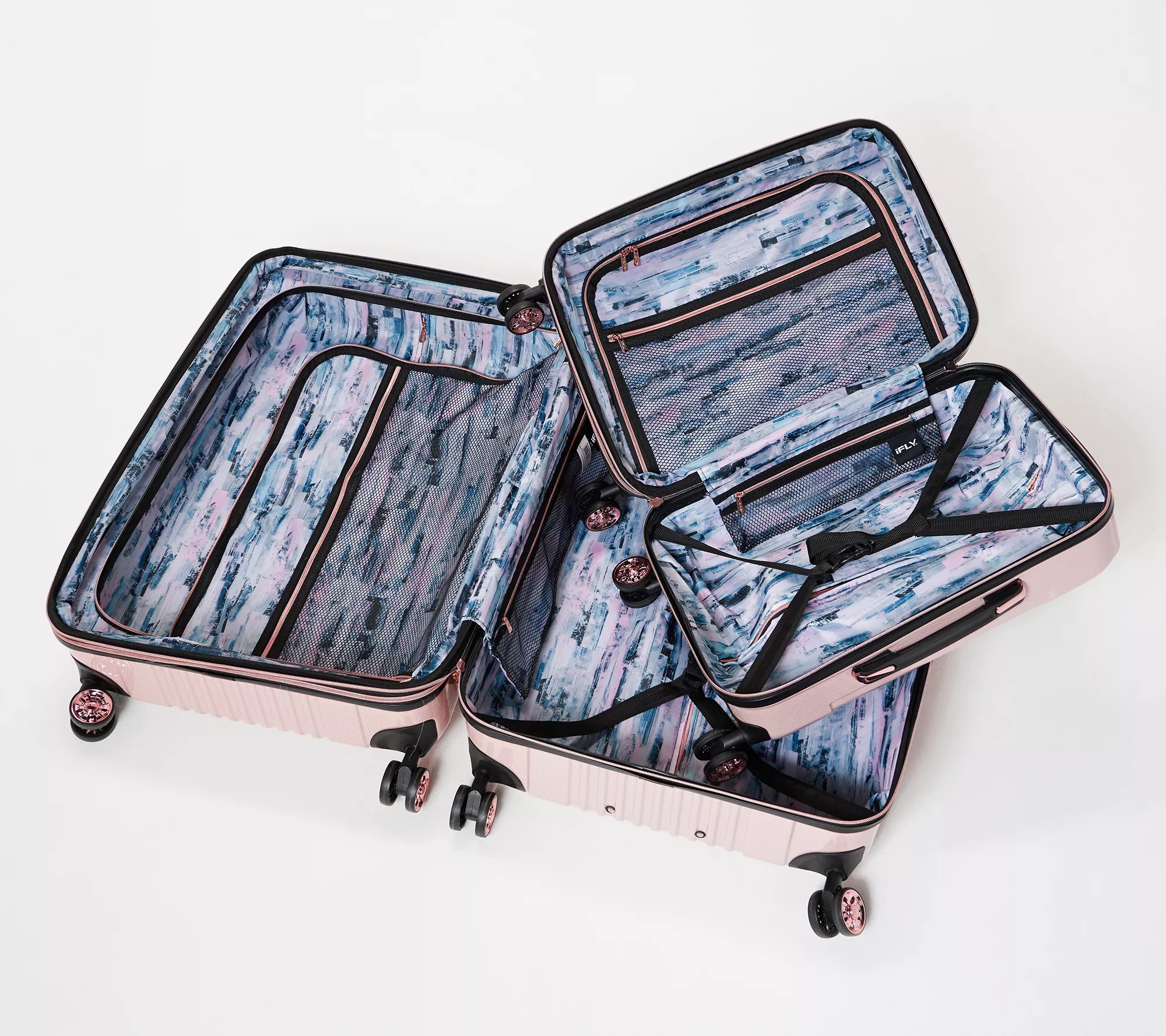 iFLY Hardside Large Spinner and Carryon Luggage Set