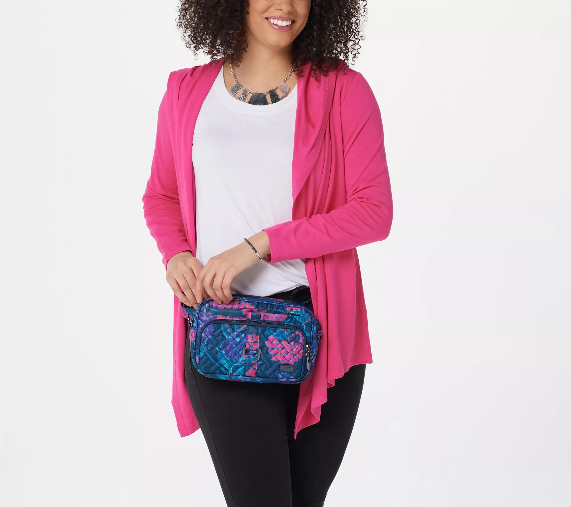 (QVC) Lug Convertible RFID Crossbody and Belt Bag Carousel