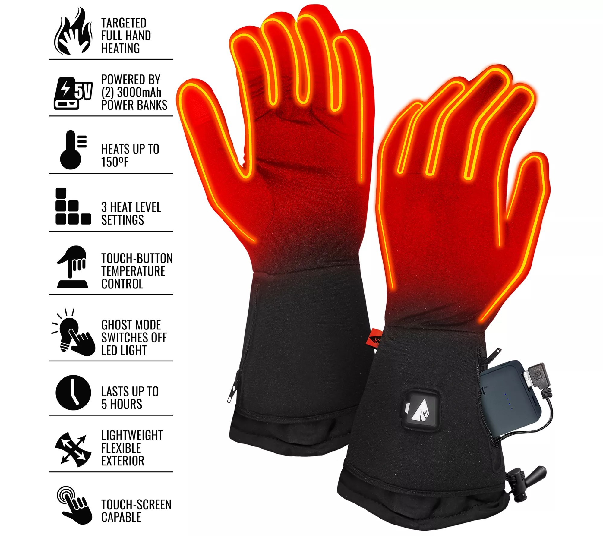 ActionHeat Women's 5V Battery Heated Glove Liners
