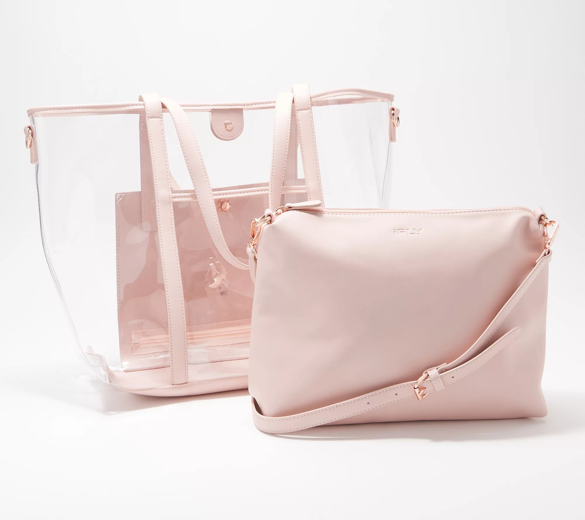 iFLY Clear Travel Tote with Trolley Sleeve