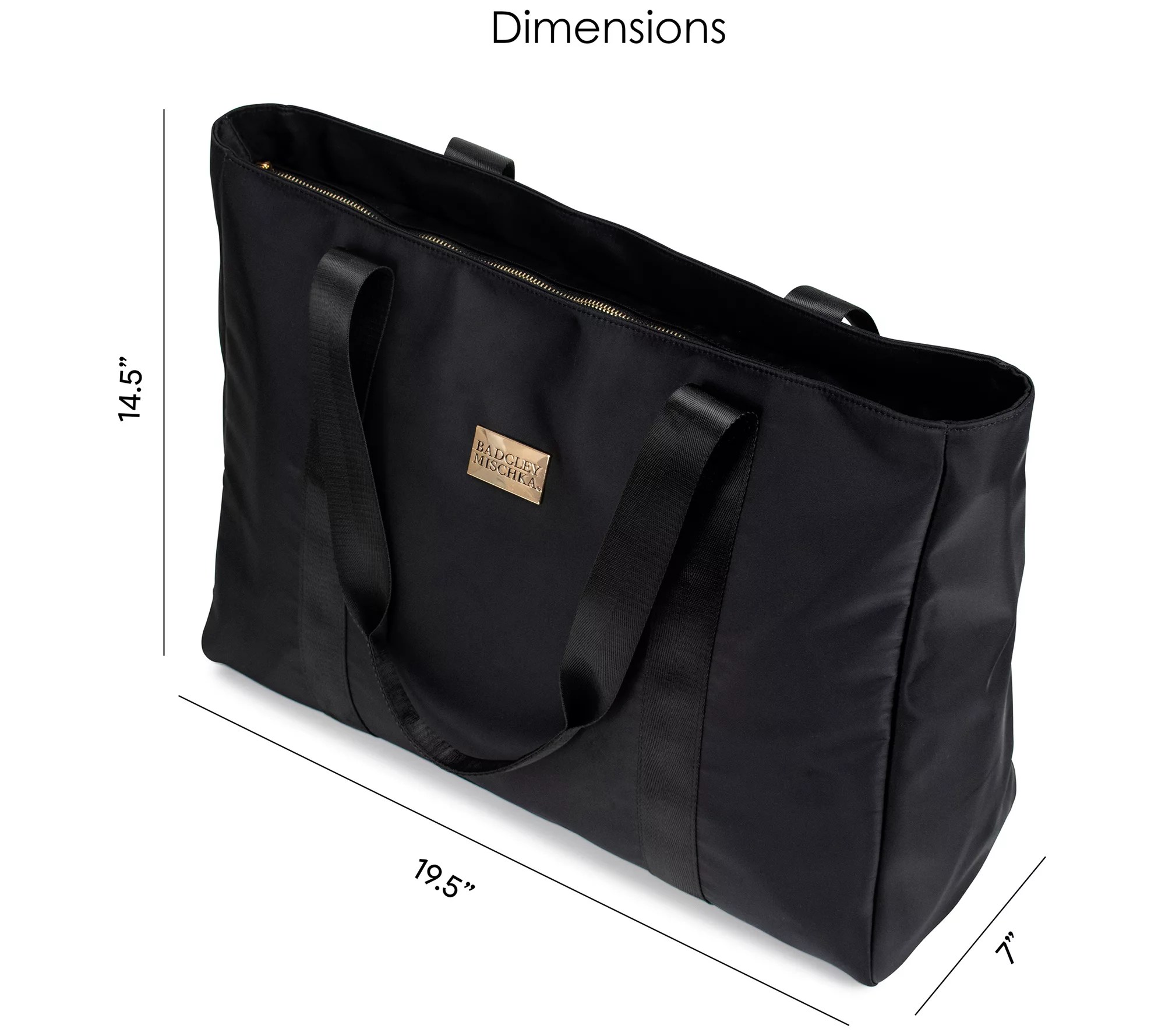 Badgley Mischka Nylon Travel Tote Weekender Bag