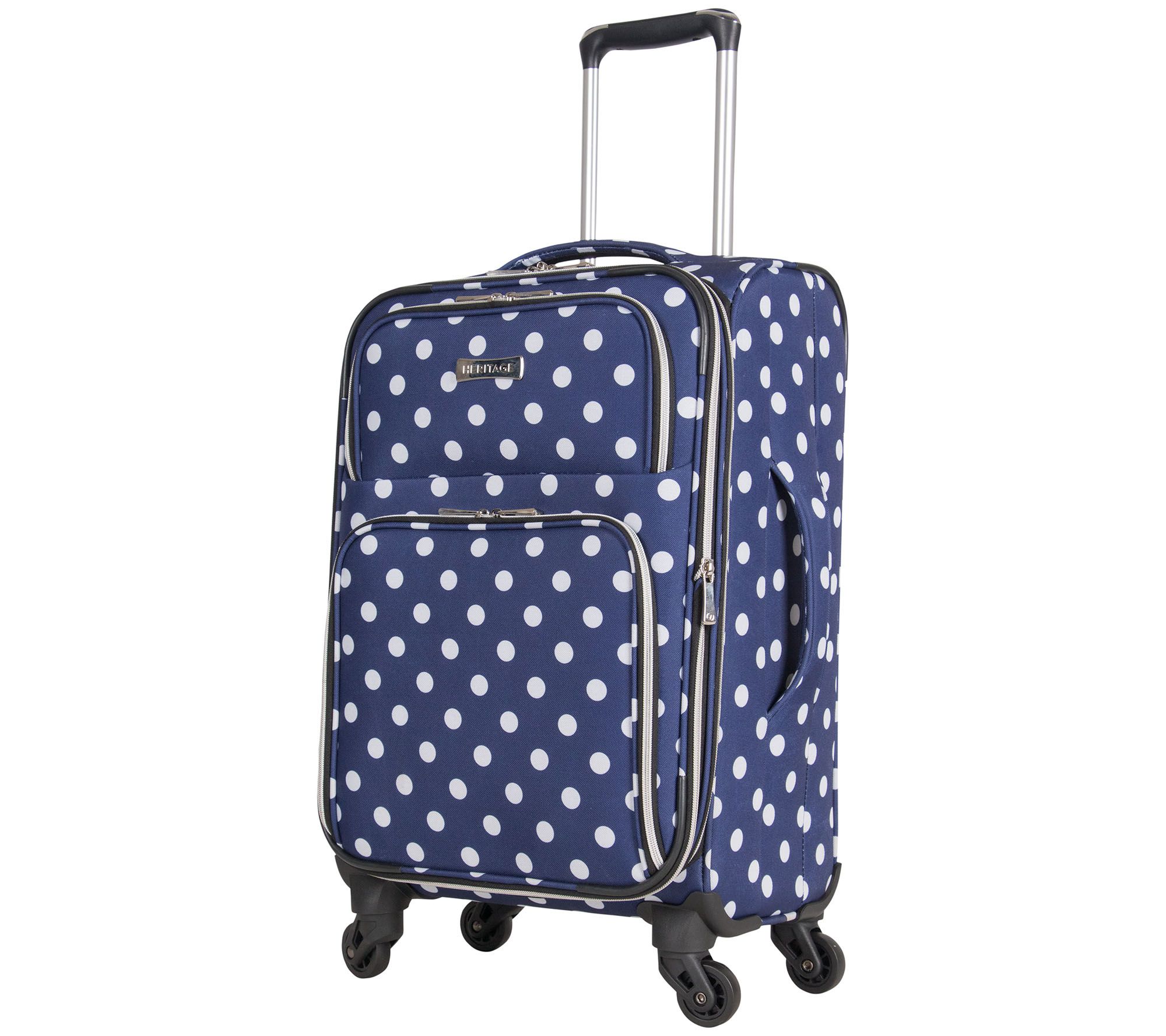 Heritage Albany Park 20" Polka Dot Spinner CarryOn Suitcase