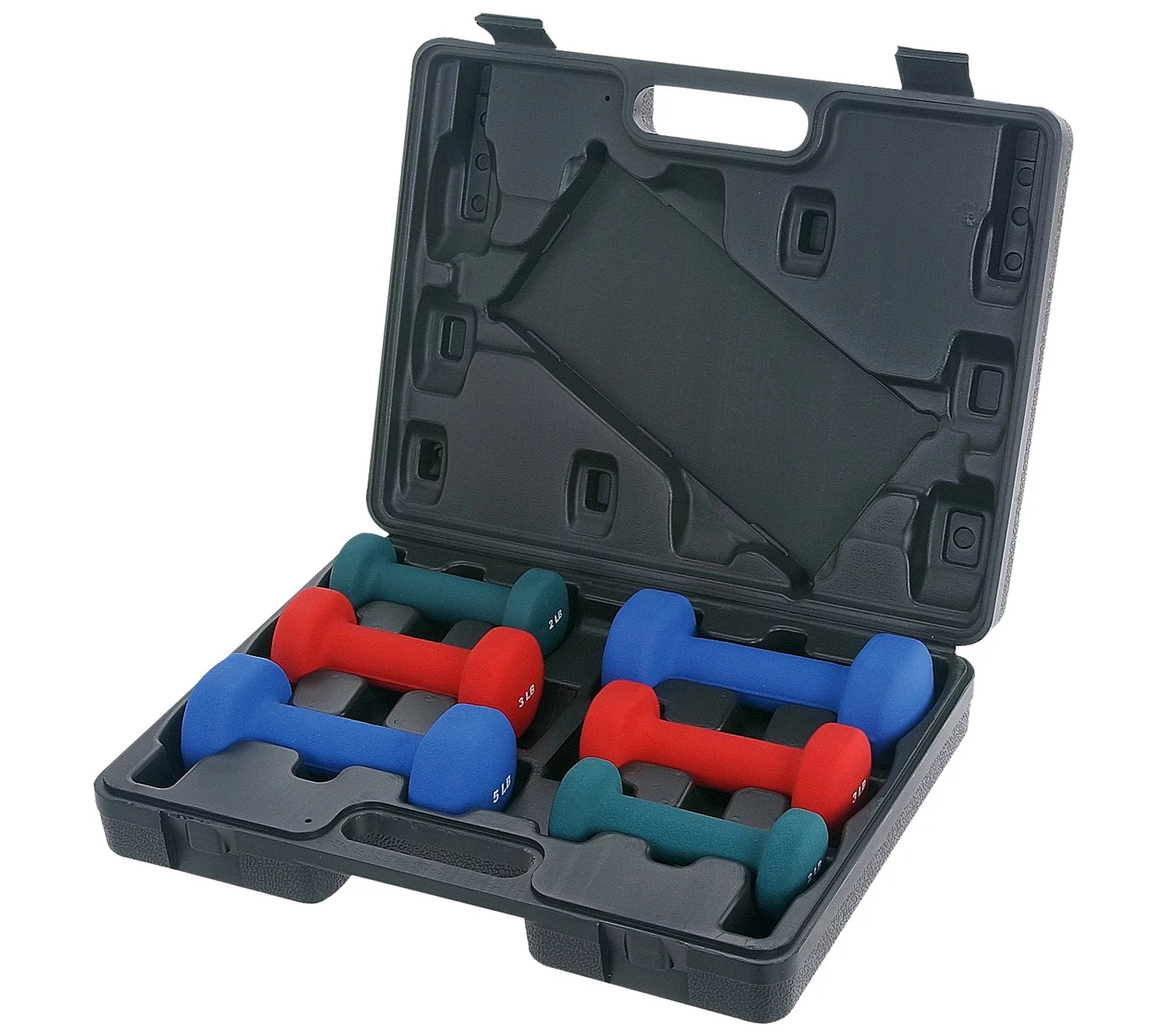 Sunny Health & Fitness 2lb, 3lb, 5lb Dumbbells w/ Case