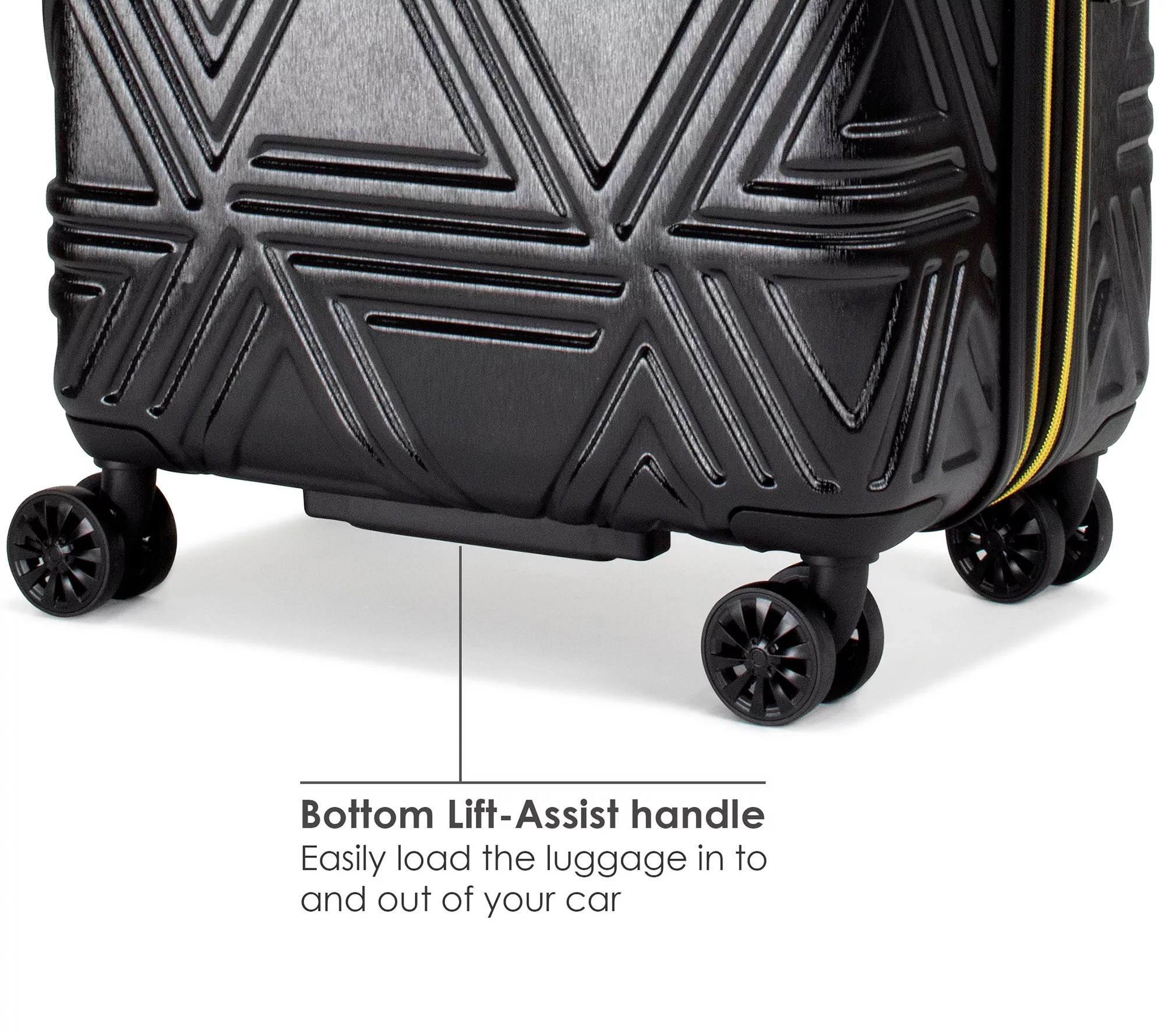 Badgley Mischka Contour 24" Hard Expandable Checked Suitcase