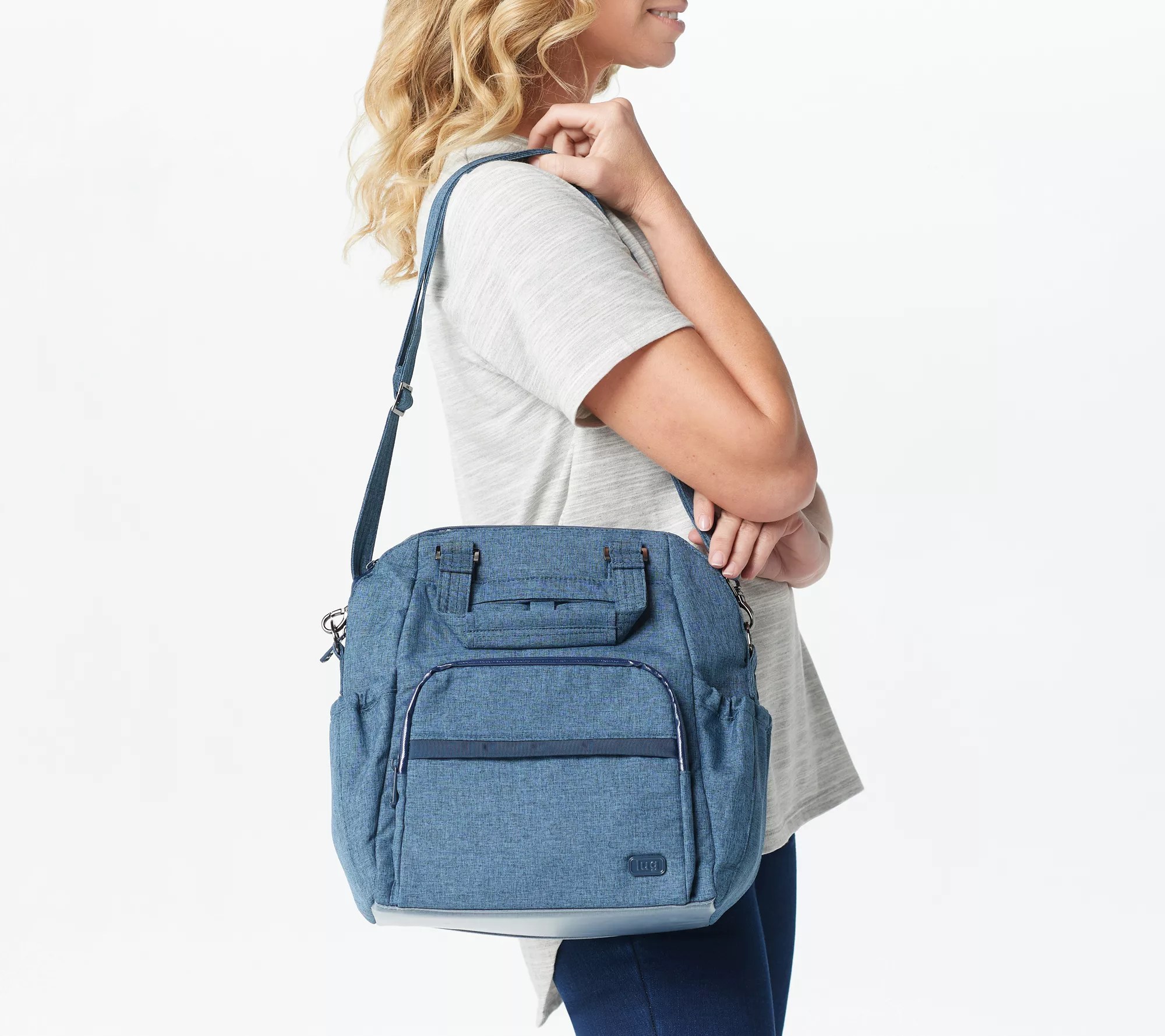 (QVC) Q2 Lug RFID Convertible Tote Canter