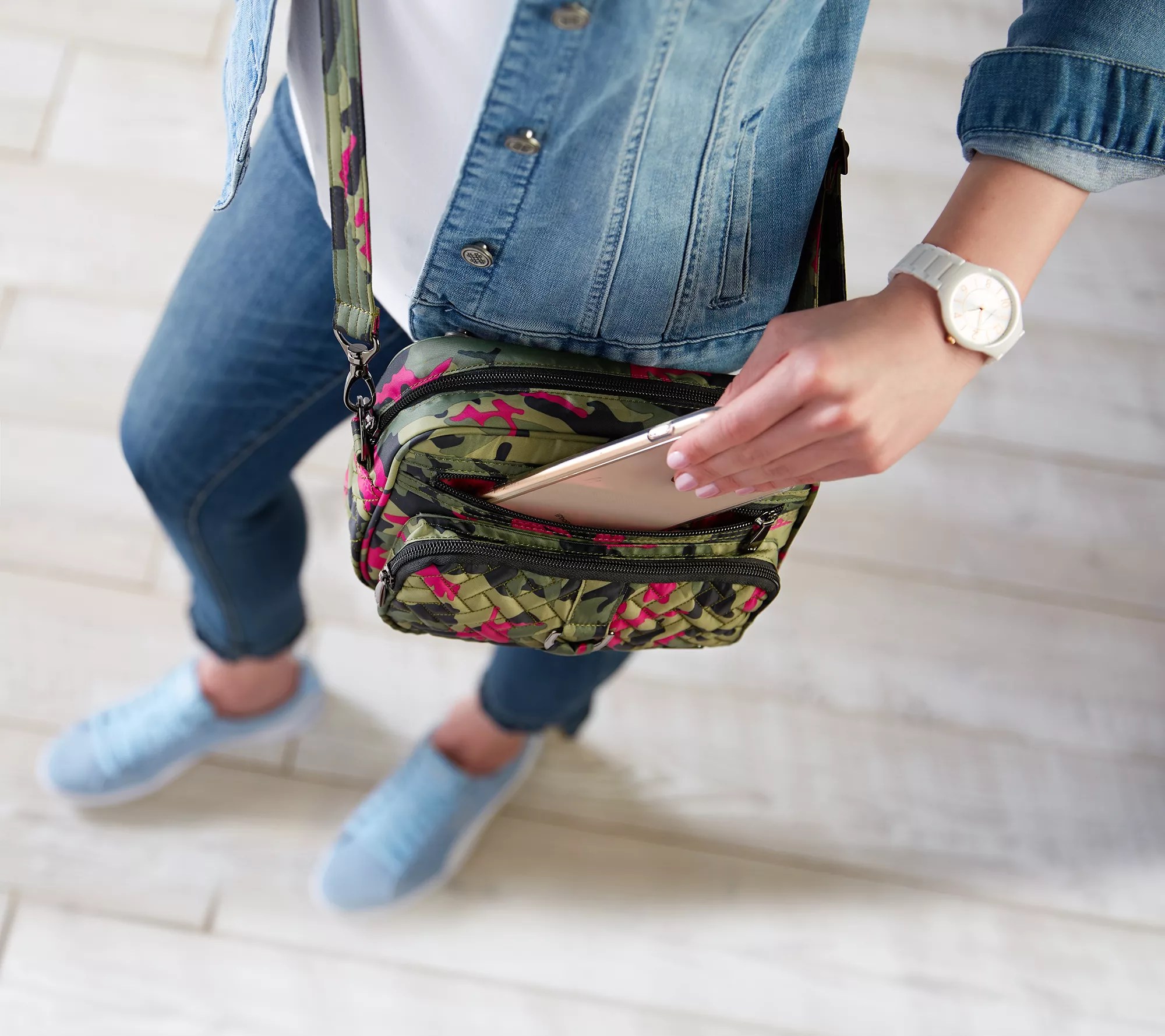 (QVC) Lug Convertible RFID Crossbody and Belt Bag Carousel 3