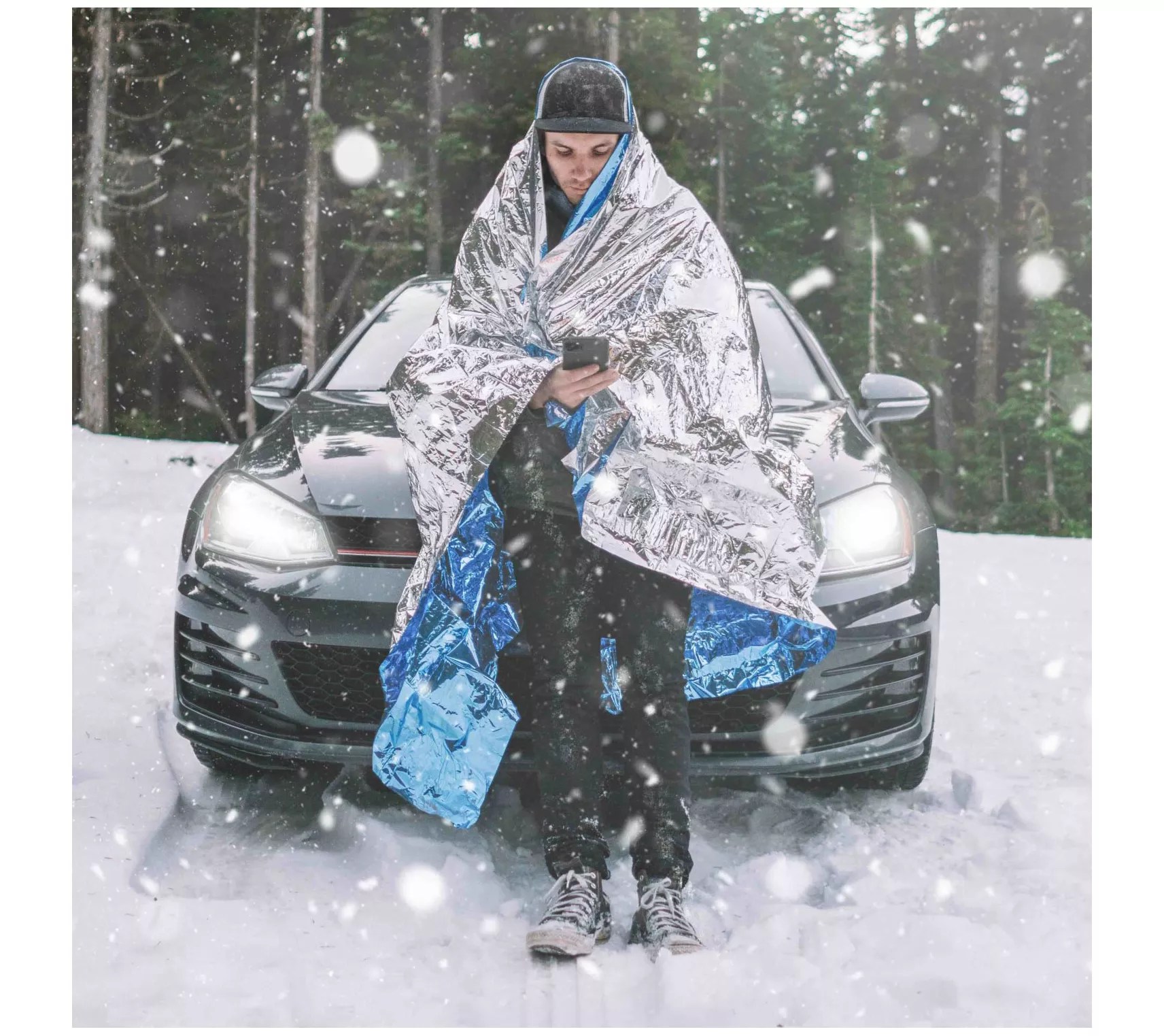 OCEAS Outdoors Mylar Emergency Blankets (4Pack )