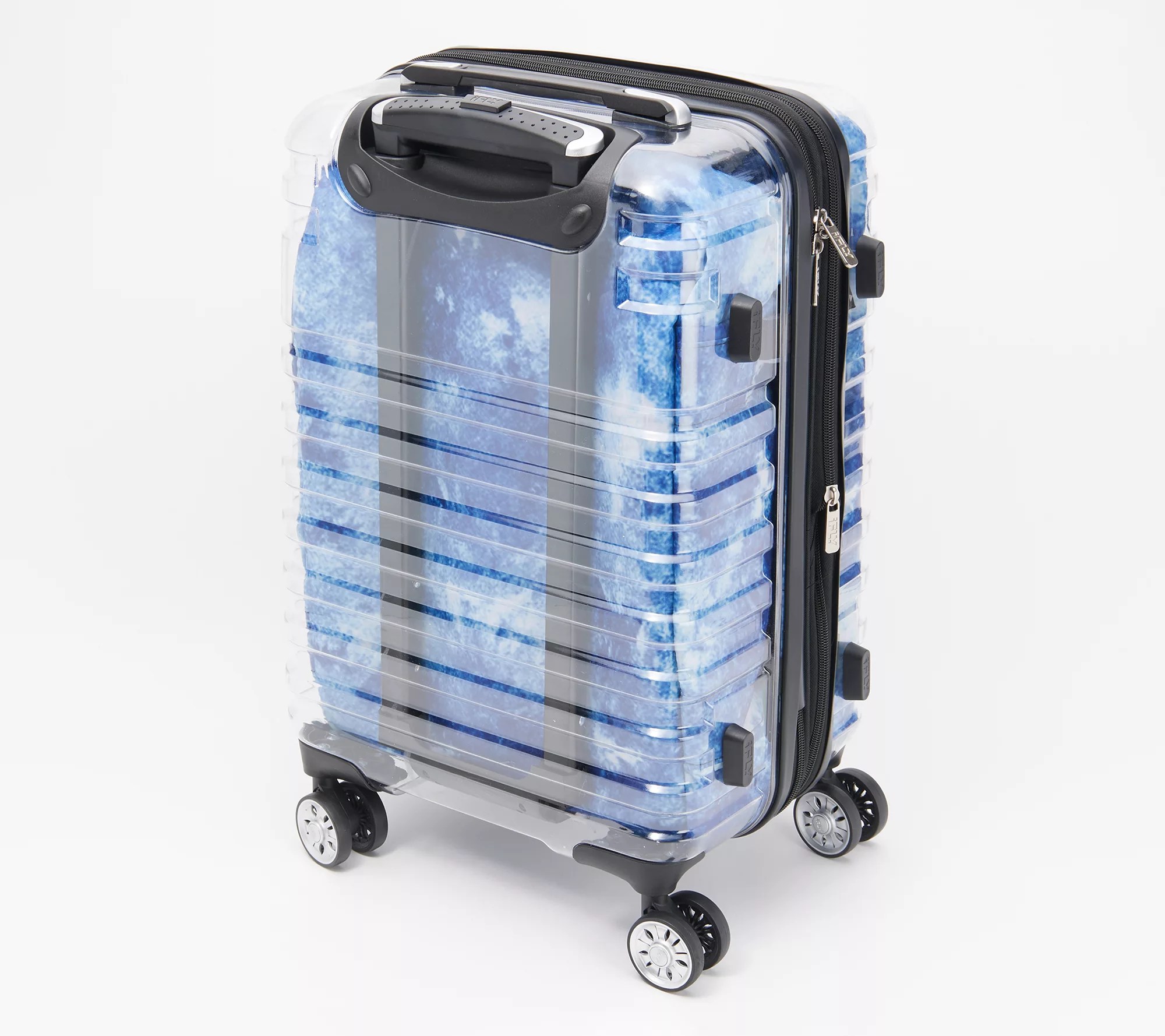 "As Is" iFLY Clear Hardside Carryon with 6 Removable Packing Cubes