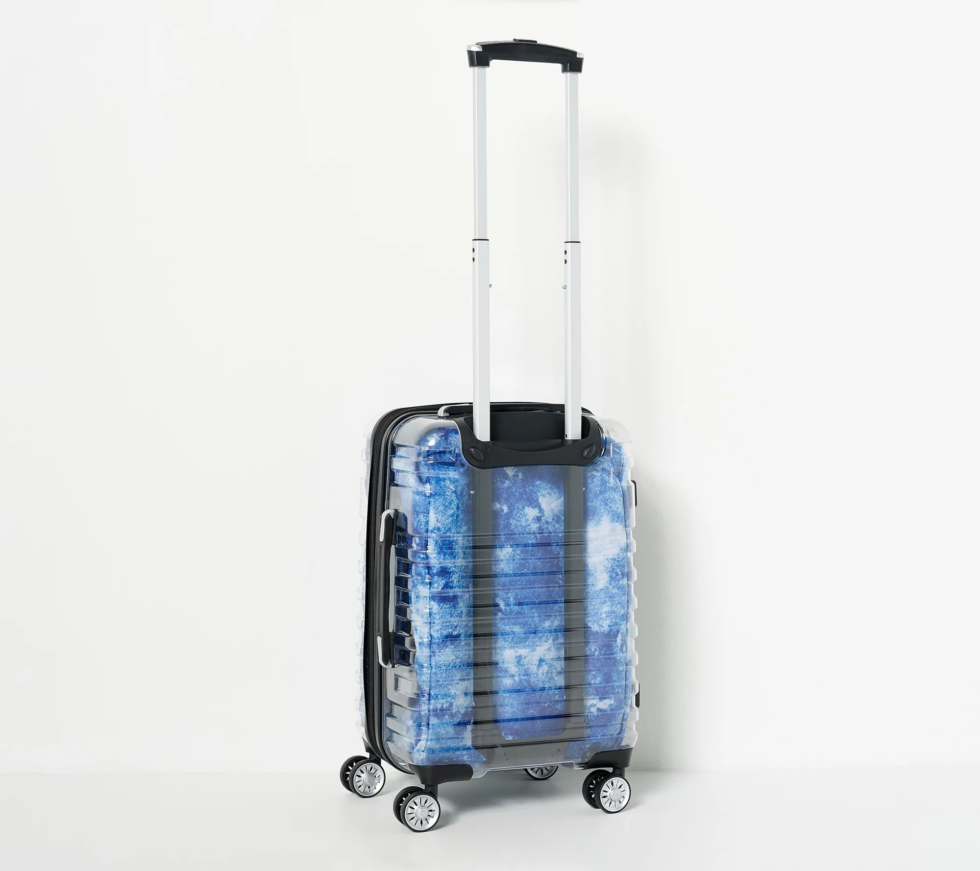 "As Is" iFLY Clear Hardside Carryon with 6 Removable Packing Cubes