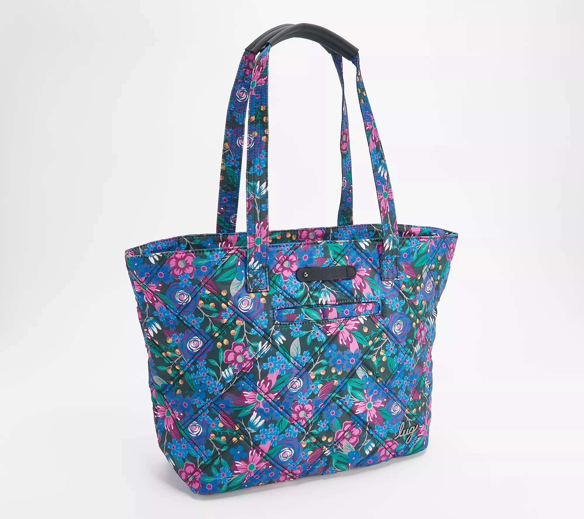 (QVC) Lug Medium Tote with Trolley Sleeve Skyliner