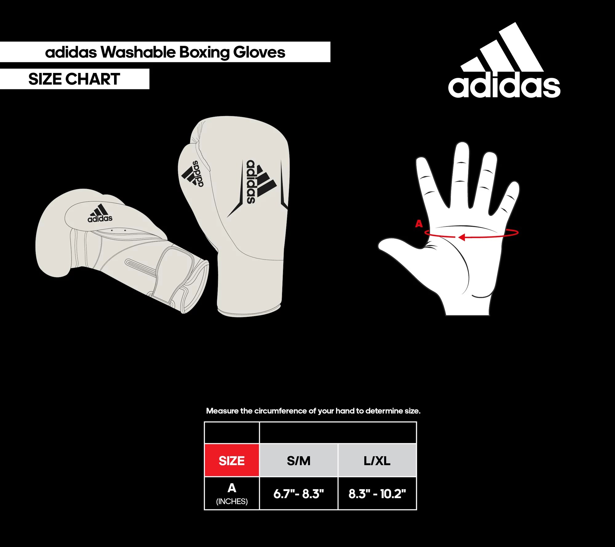 Adidas Washable Boxing Glove Kit Small/Medium