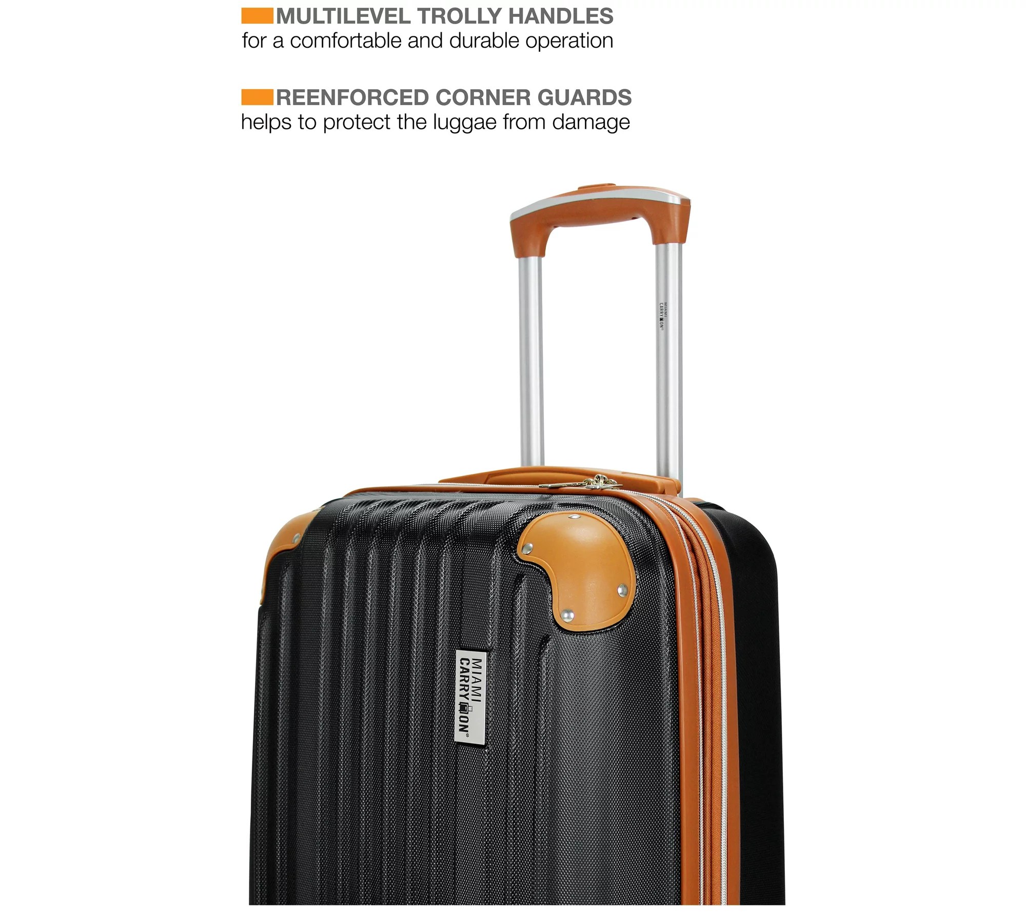 Miami CarryOn Collins 20" Expandable Retro Spinner Carryon