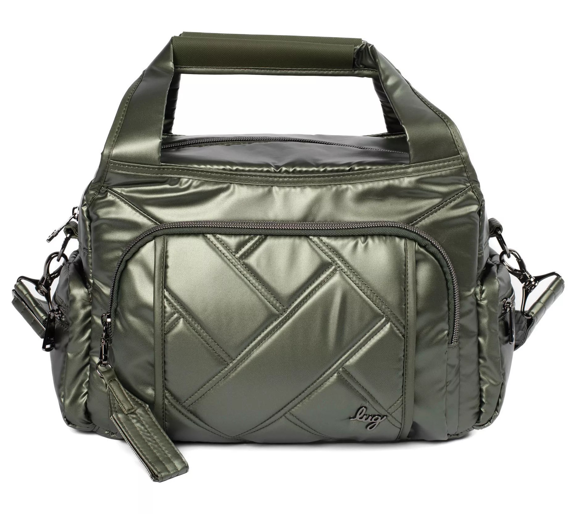 Lug Quilted Medium Satchel with Crossbody Strap Rumble