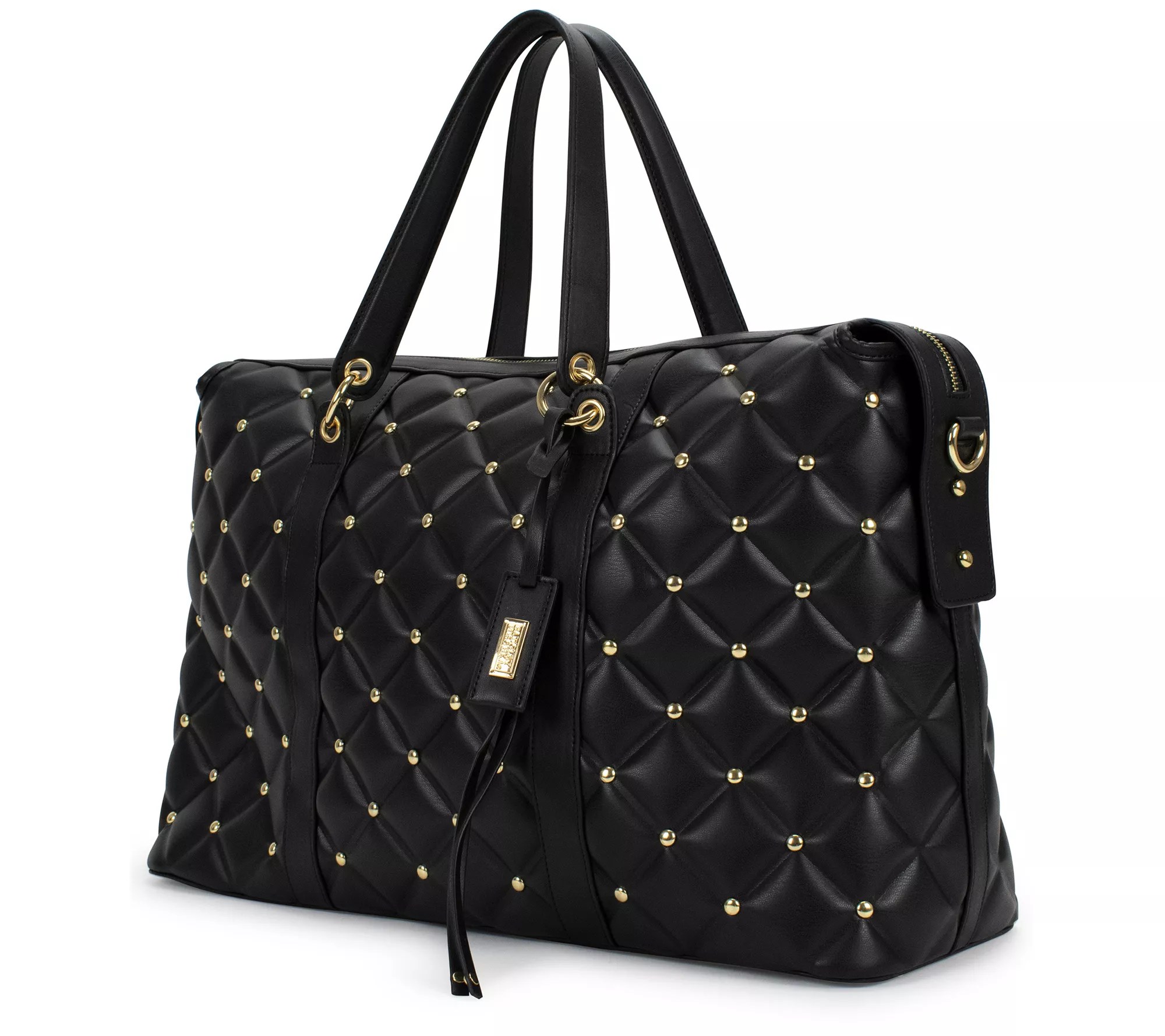 Badgley Mischka Quilted Travel Tote Weekender Bag