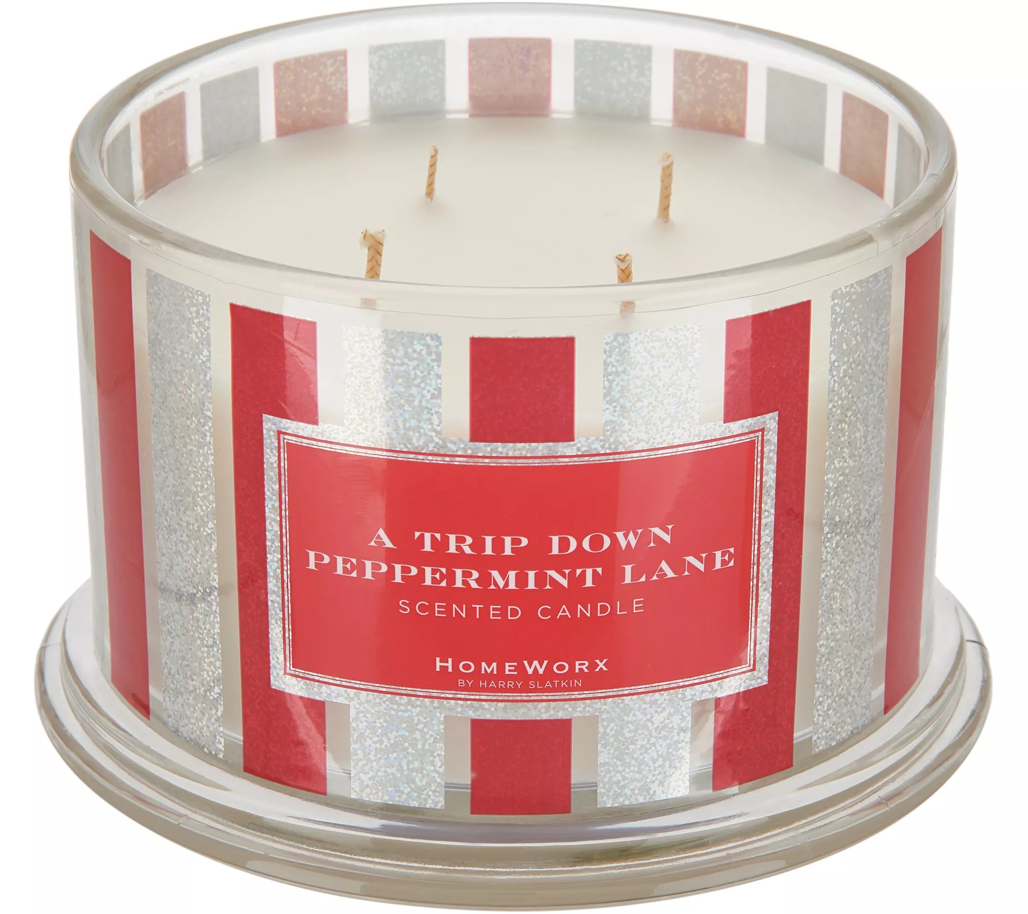 HomeWorx by Harry Slatkin Set of (2) 18oz Peppermint Lane 4Wick