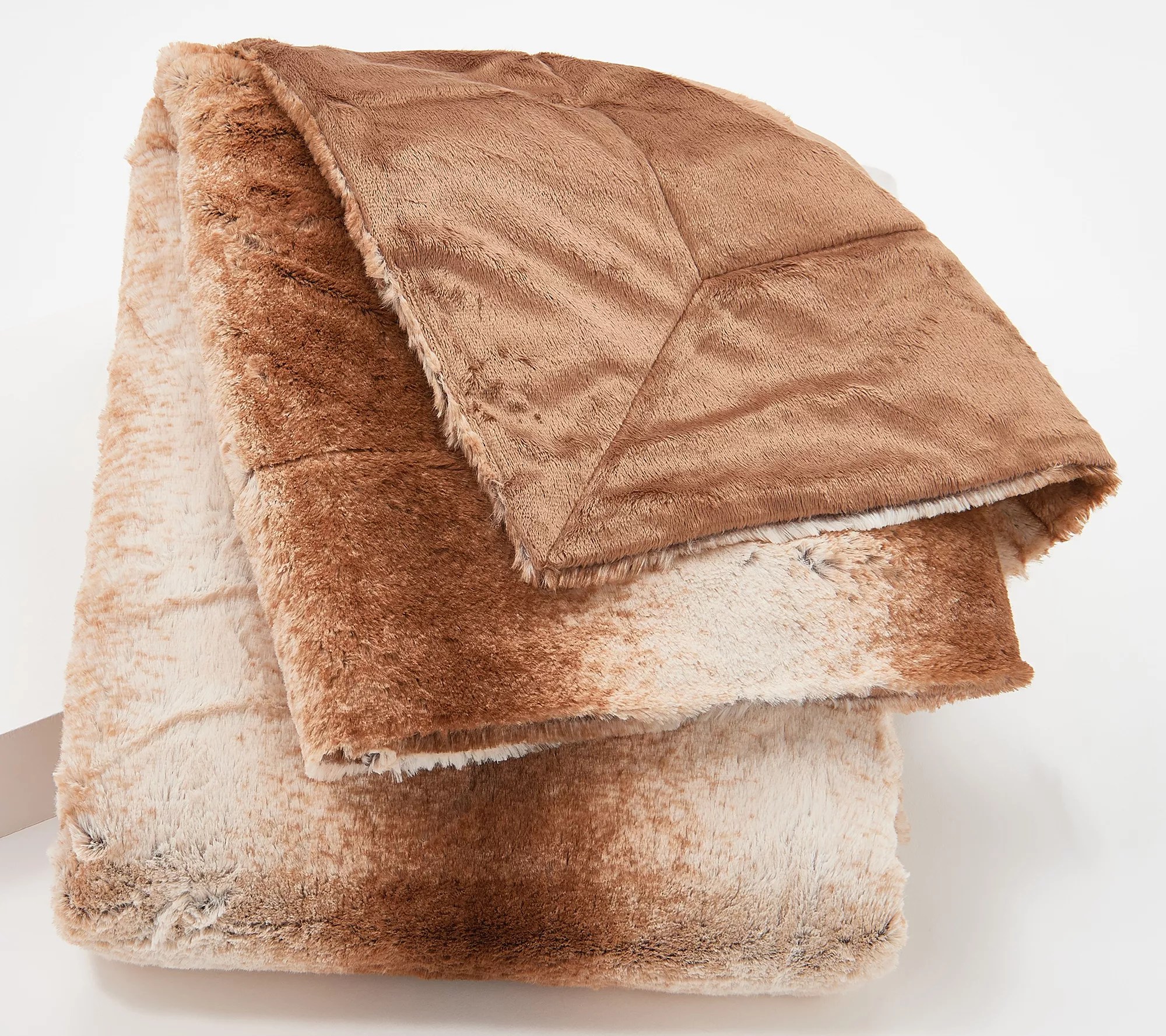 (QVC) Dennis Basso Oversized 60" x 70" Luxury Plush FauxFur Throw