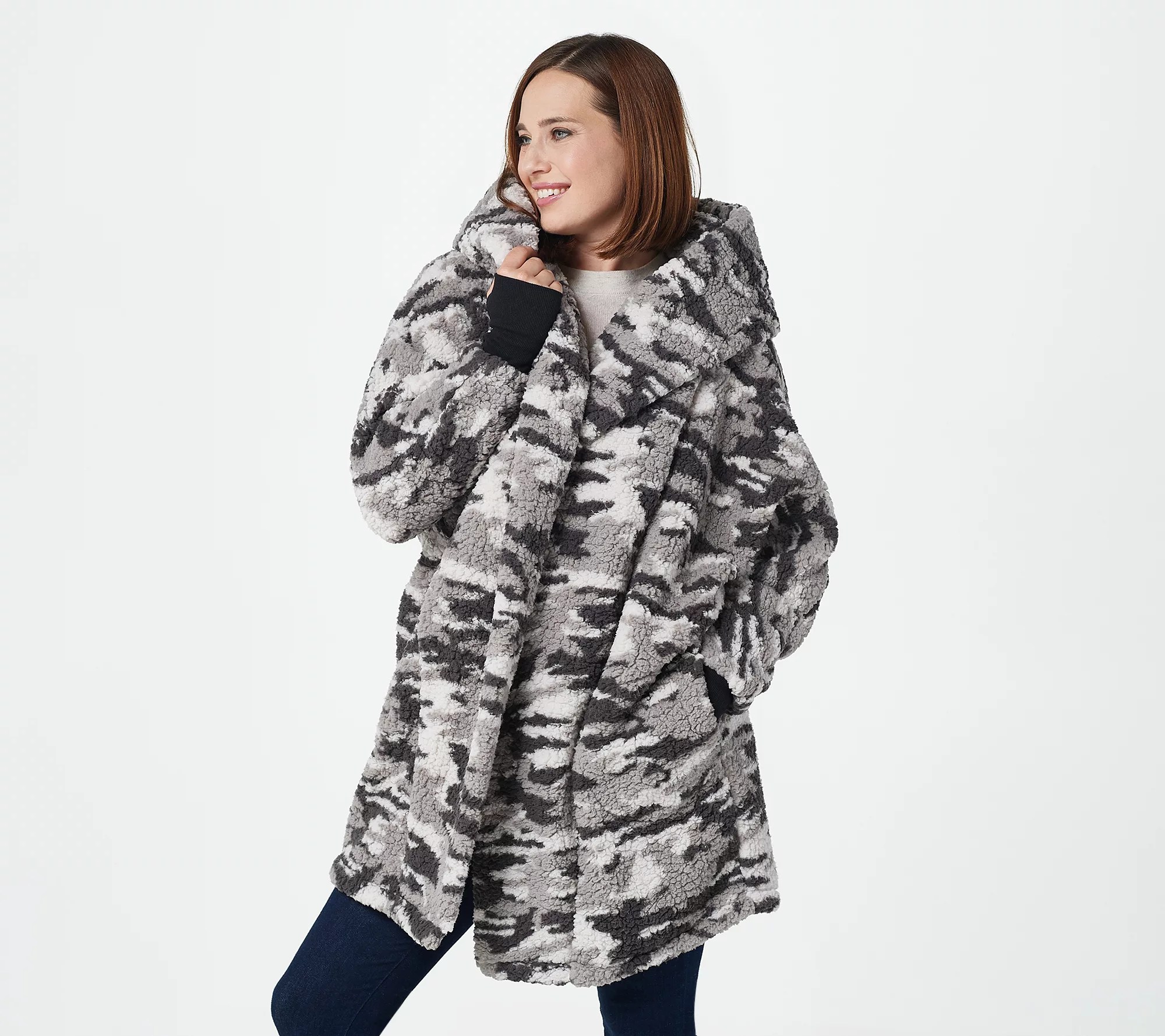 G.I.L.I. Got It Love It The Lounger Oversized Sherpa Hoodie