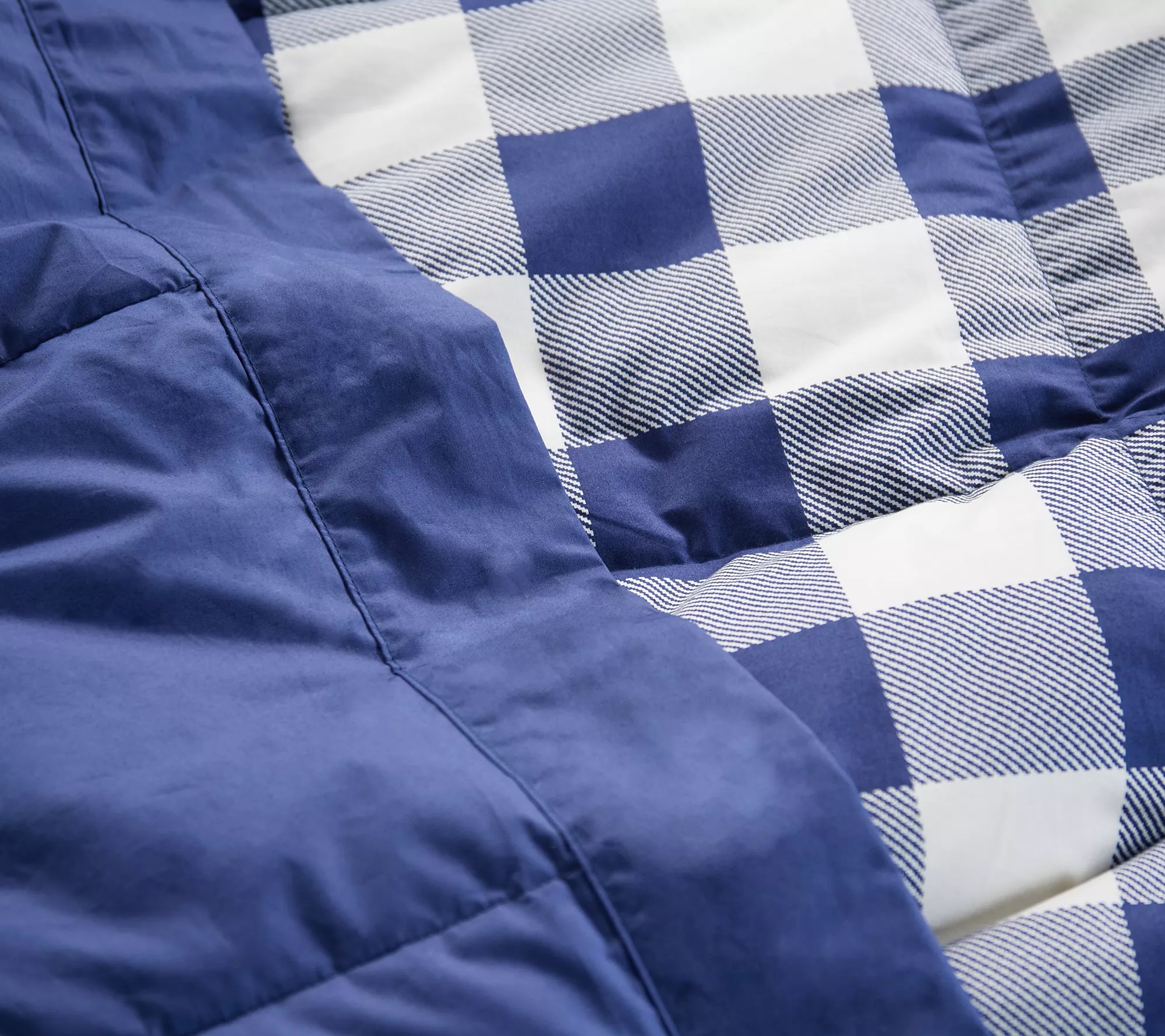 Northern Nights 650FP Cotton Grant Plaid Hypoallergenic Down Blanket