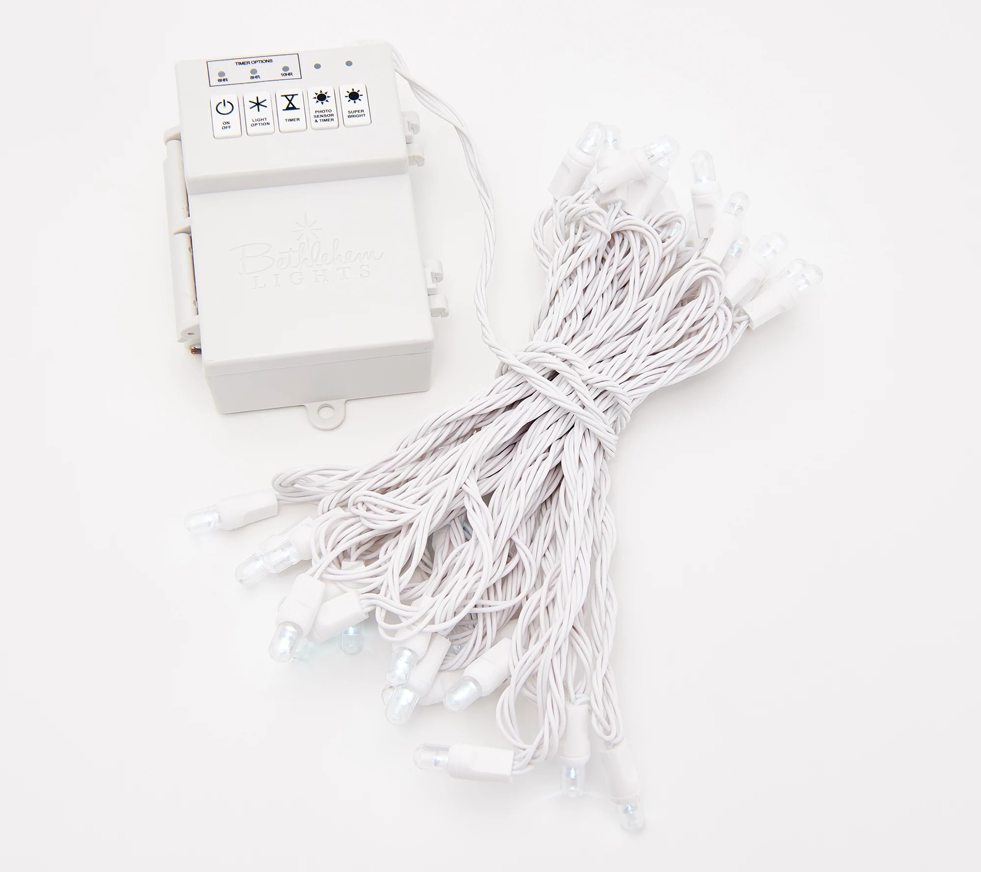 Bethlehem Lights White Wire Battery Op 22' Light Strand - Qvc.com