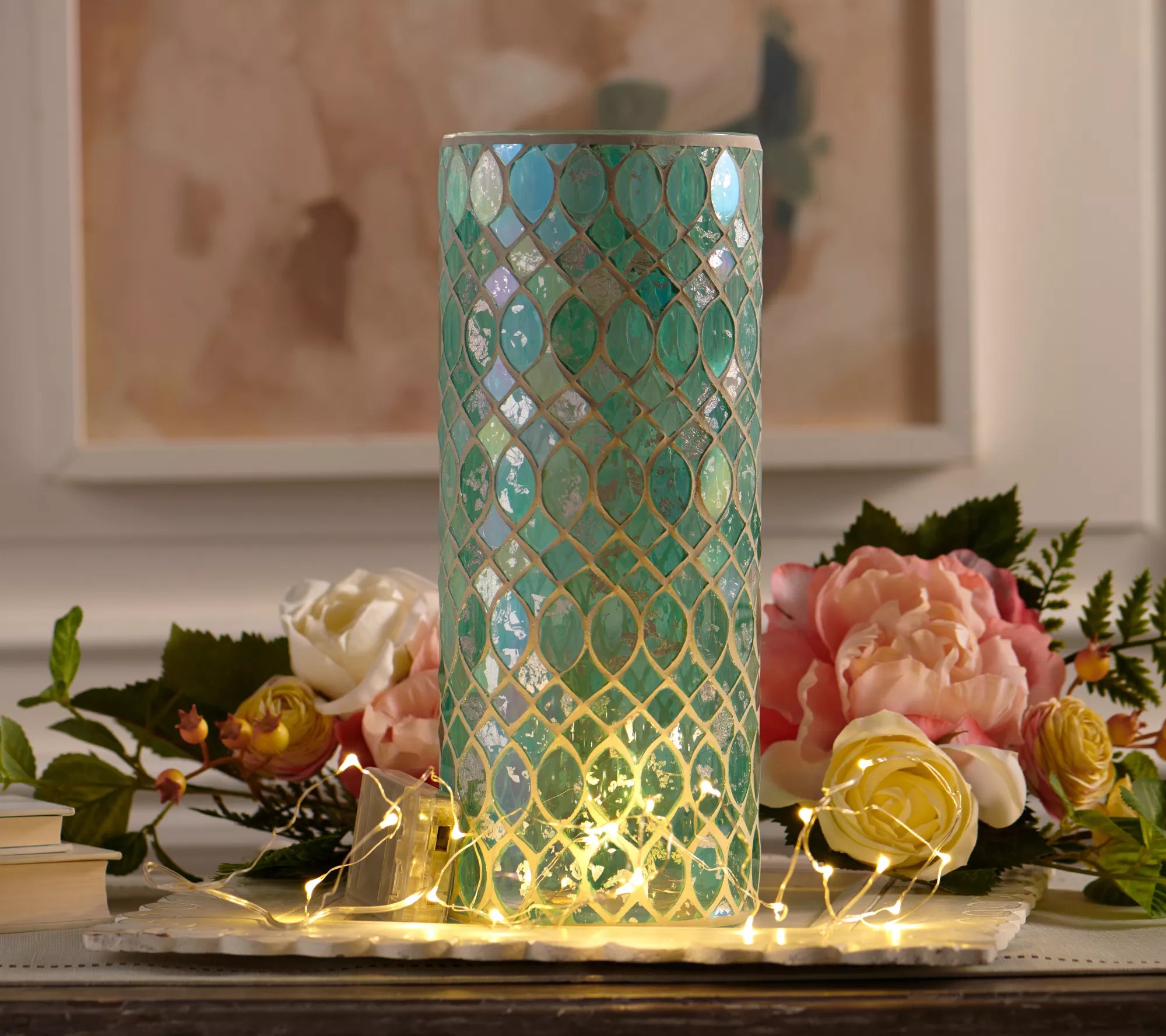 12" Illuminated Mosaic Hurricane by Valerie