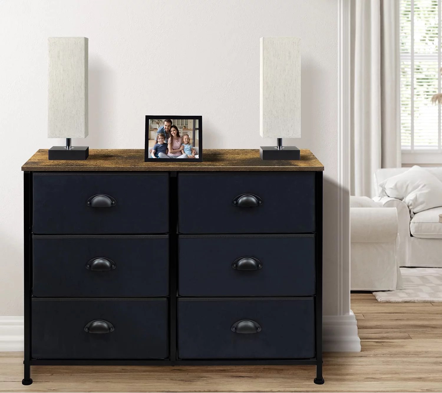 Sorbus 6 Drawers Storage Cube Dresser Barn Wo od