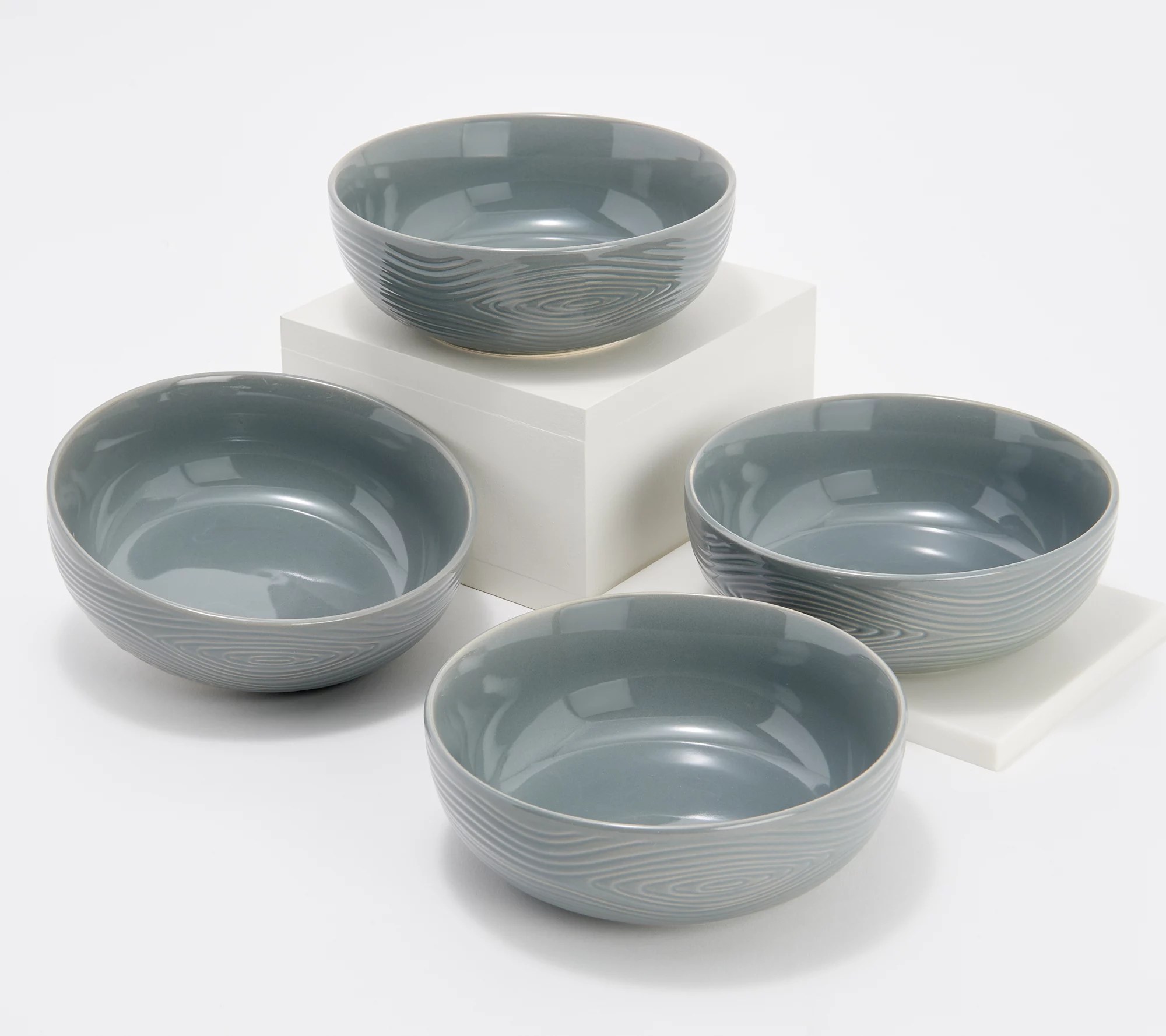 Temptations Woodland Set of (4) 18oz Pasta Bowls