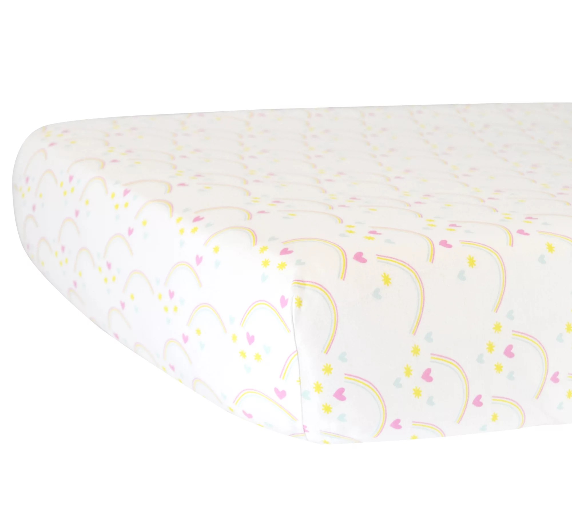 Hello Spud Rainbows Multi Fitted Crib Sheet