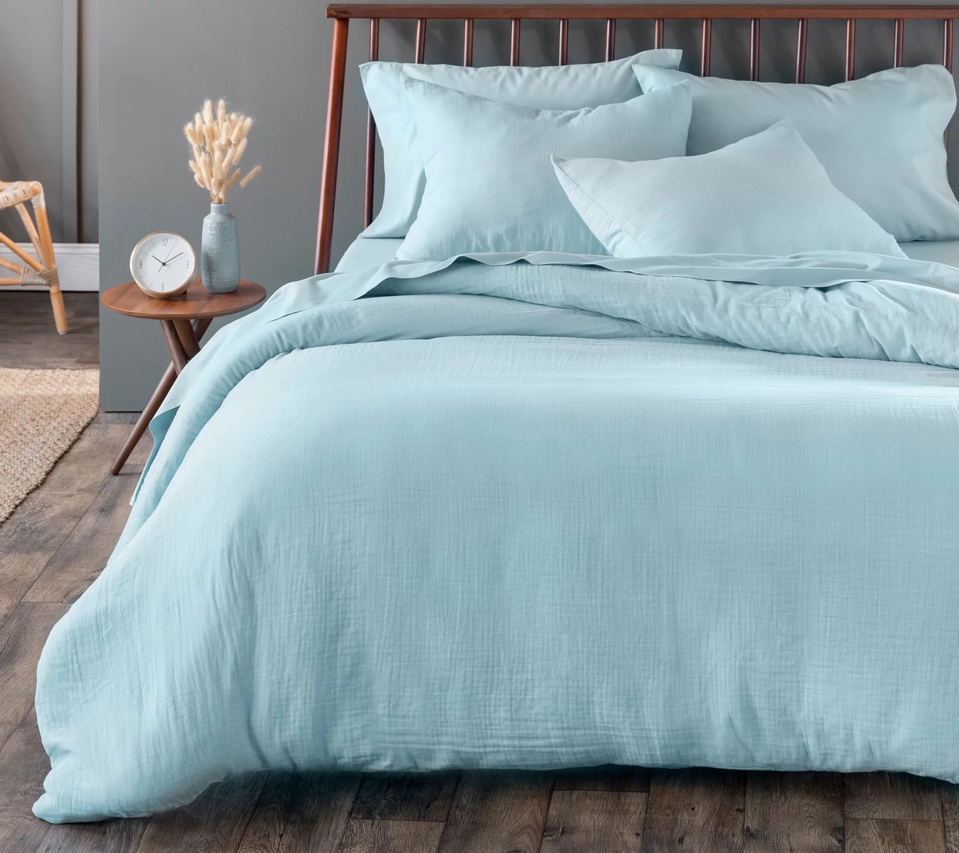 Welhome Reese 100 Cotton Duvet Cover Set Kin g