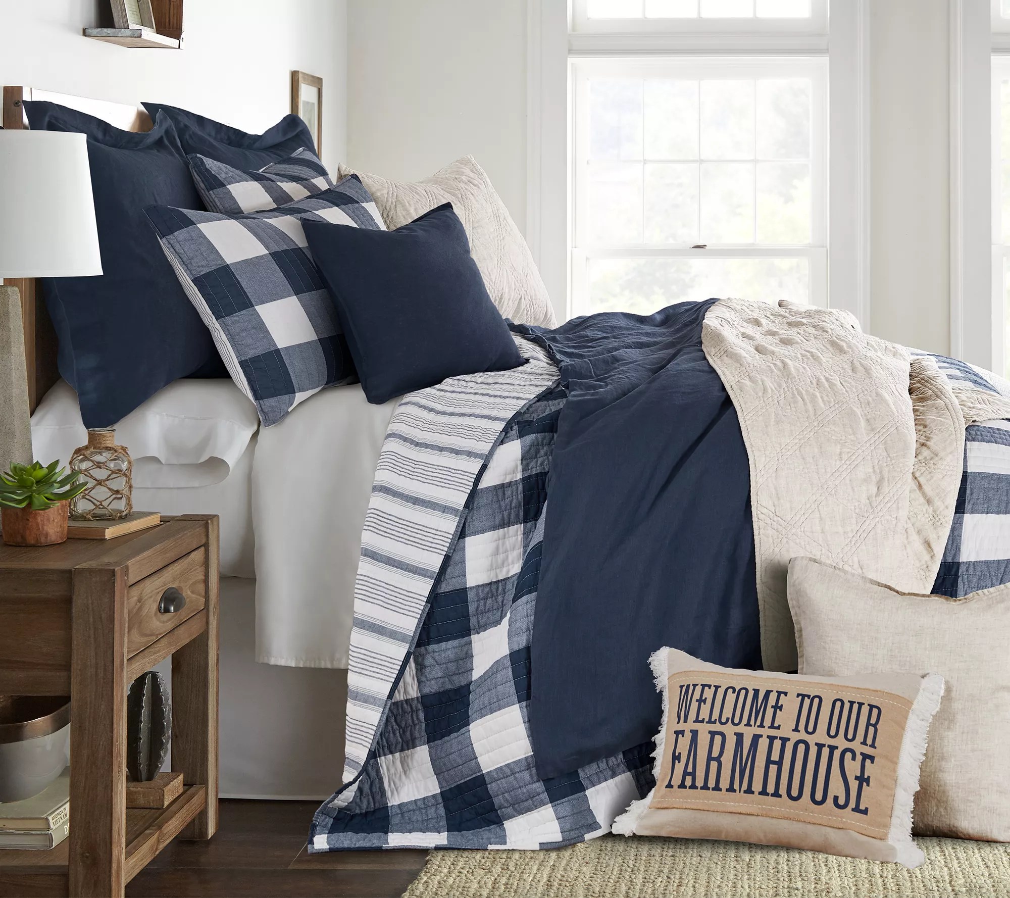 Levtex Home Camden Check 2Piece Twin/Twin XL Quilt Set