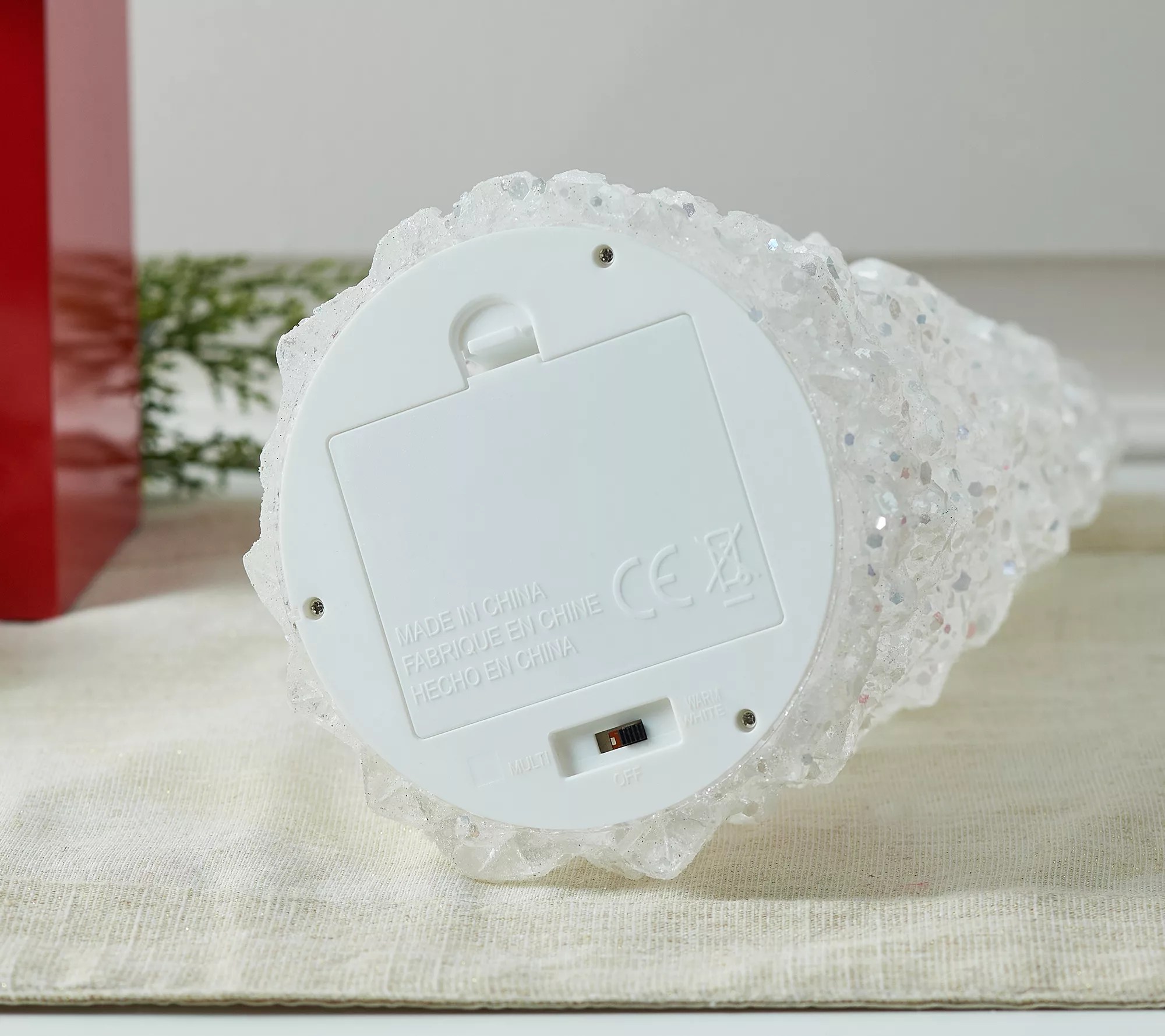 14" Illuminated Glistening Tree w/Clear & Color Morph Lights by Valerie